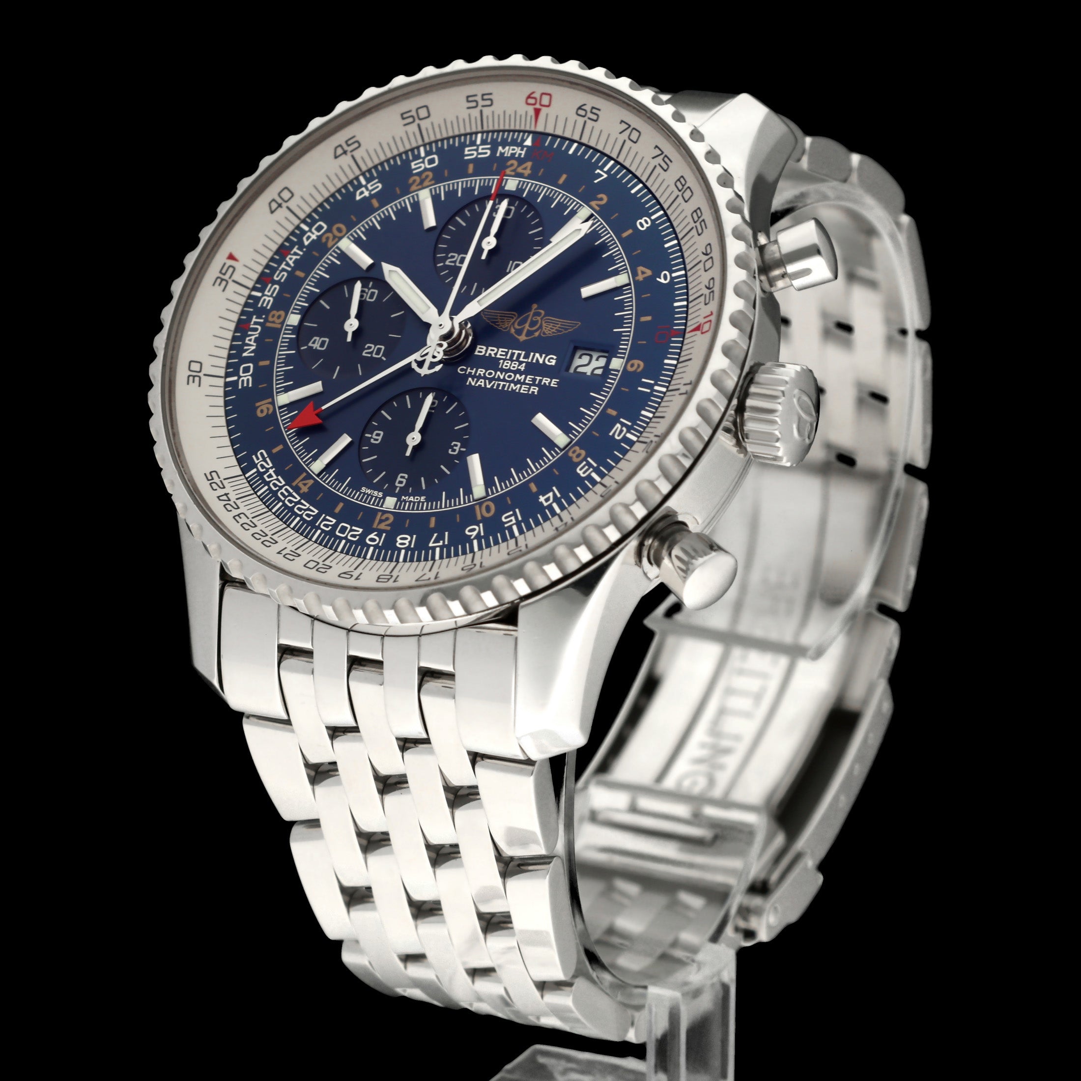 Breitling Navitimer World A24322- 2018 - Breitling horloge - Breitling kopen - Breitling heren horloge - Trophies Watches