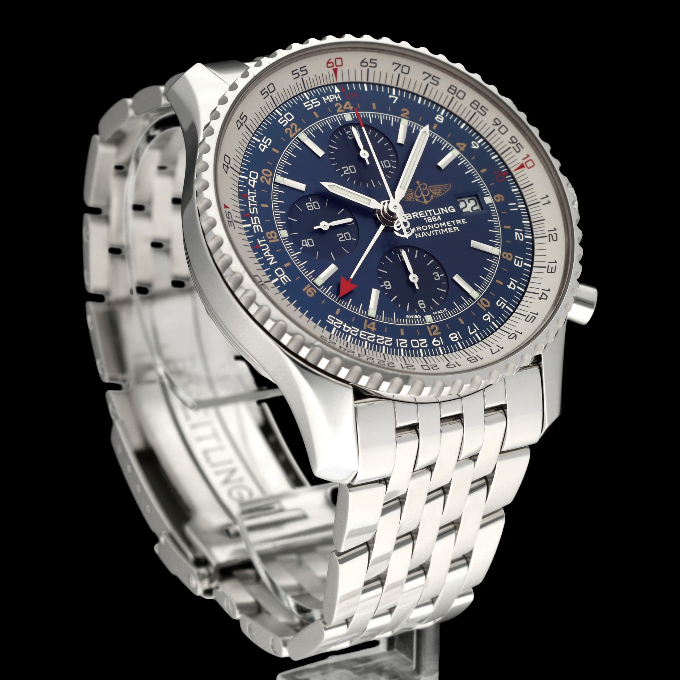 Breitling Navitimer World A24322- 2018 - Breitling horloge - Breitling kopen - Breitling heren horloge - Trophies Watches