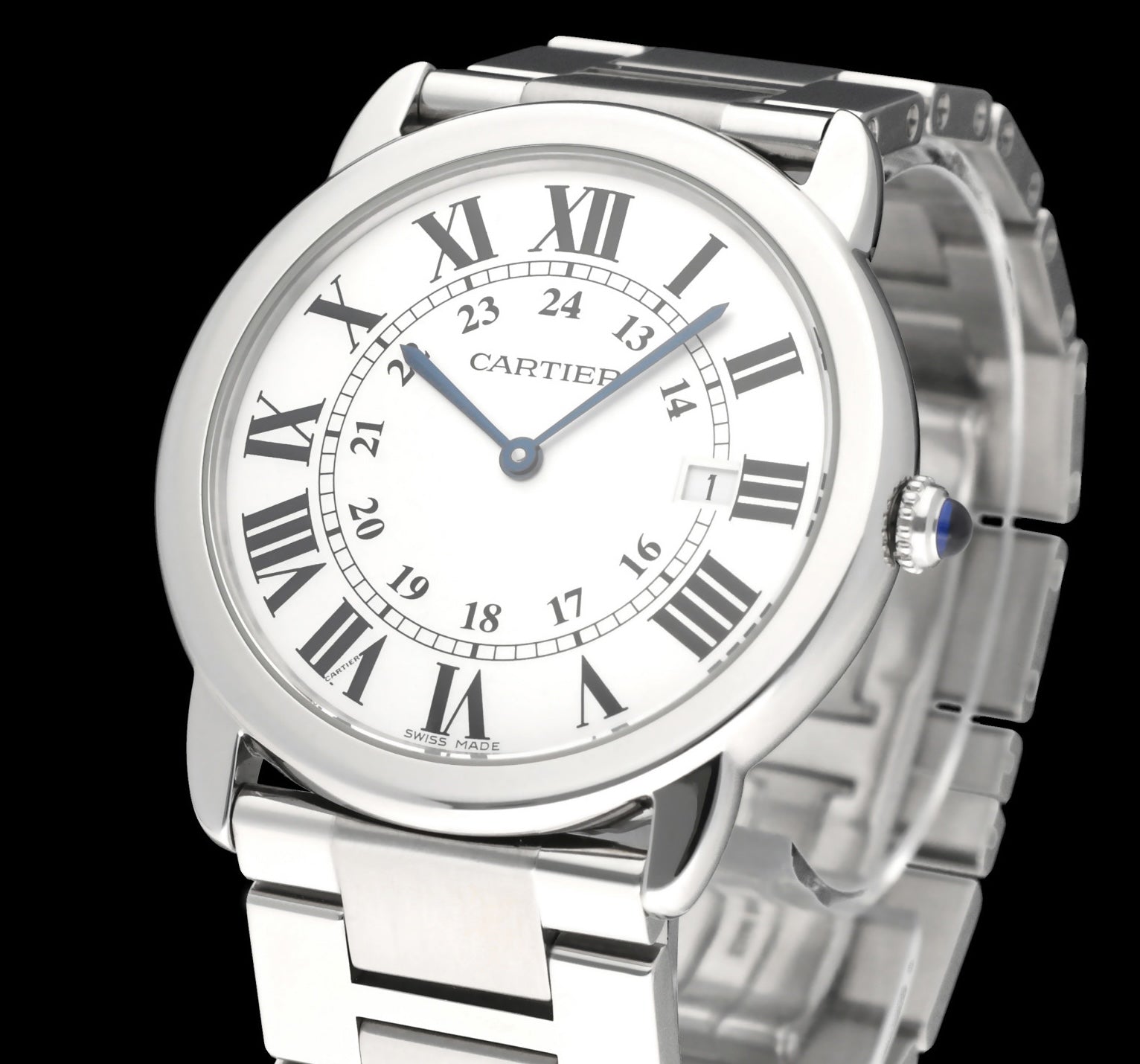 Cartier Ronde Solo de Cartier W6701005 - Cartier horloge - Cartier kopen - Cartier heren horloge - Trophies Watches