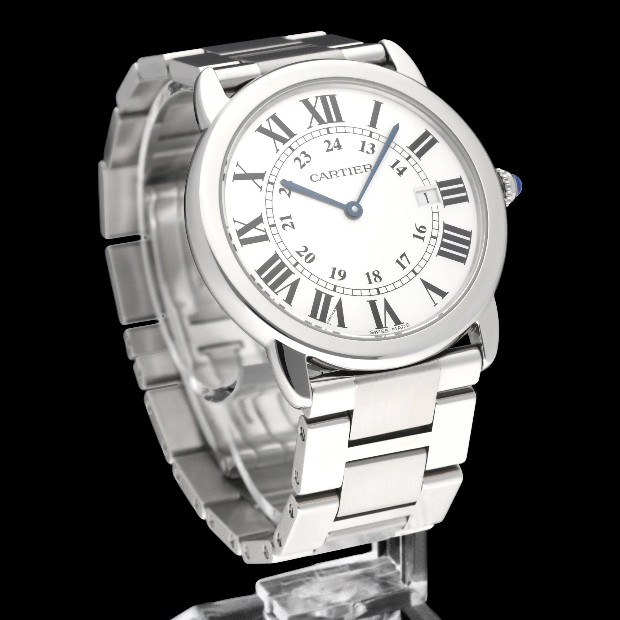 Cartier Ronde Solo de Cartier W6701005 - Cartier horloge - Cartier kopen - Cartier heren horloge - Trophies Watches