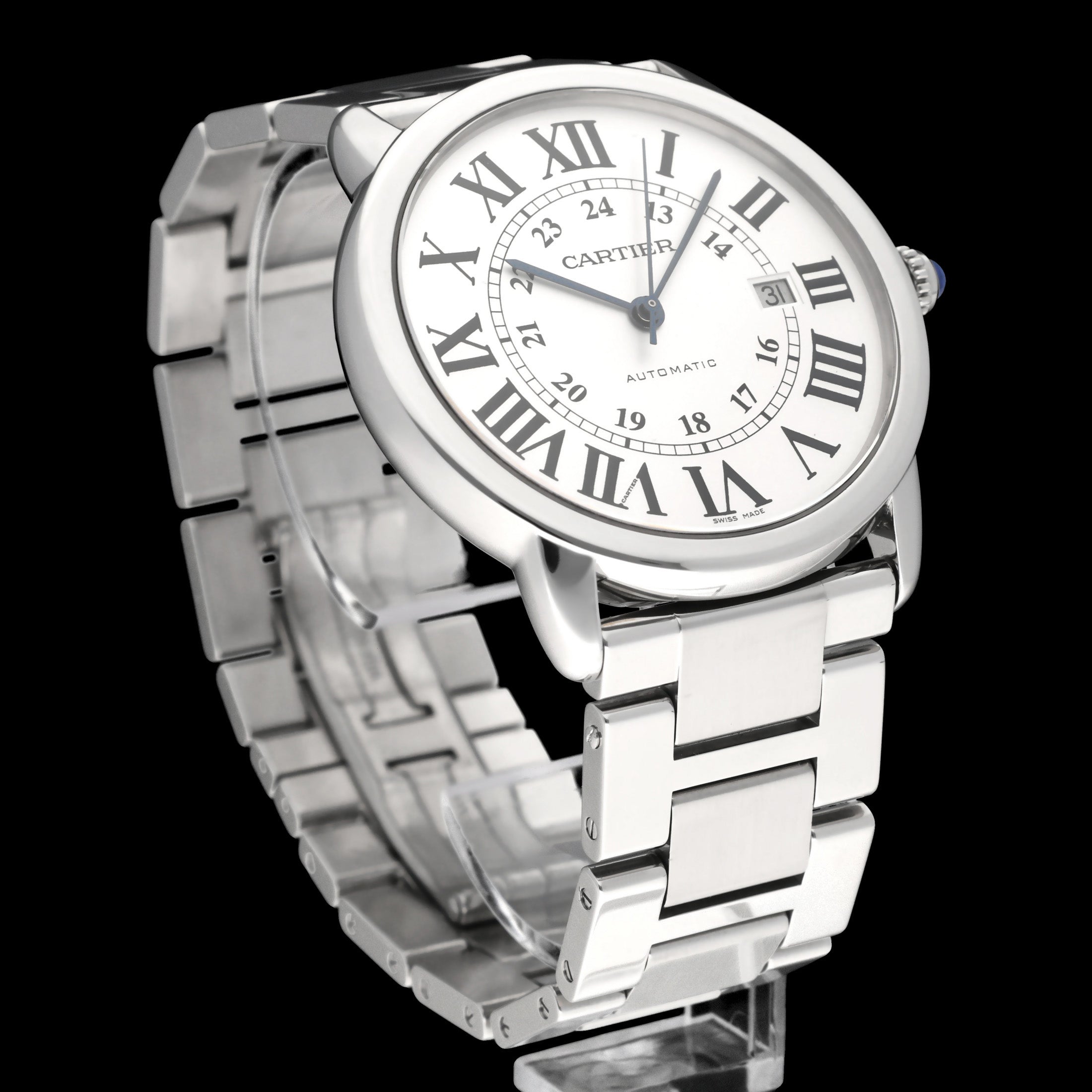 Cartier Ronde Solo de Cartier W6701011 - Cartier horloge - Cartier kopen - Cartier heren horloge - Trophies Watches