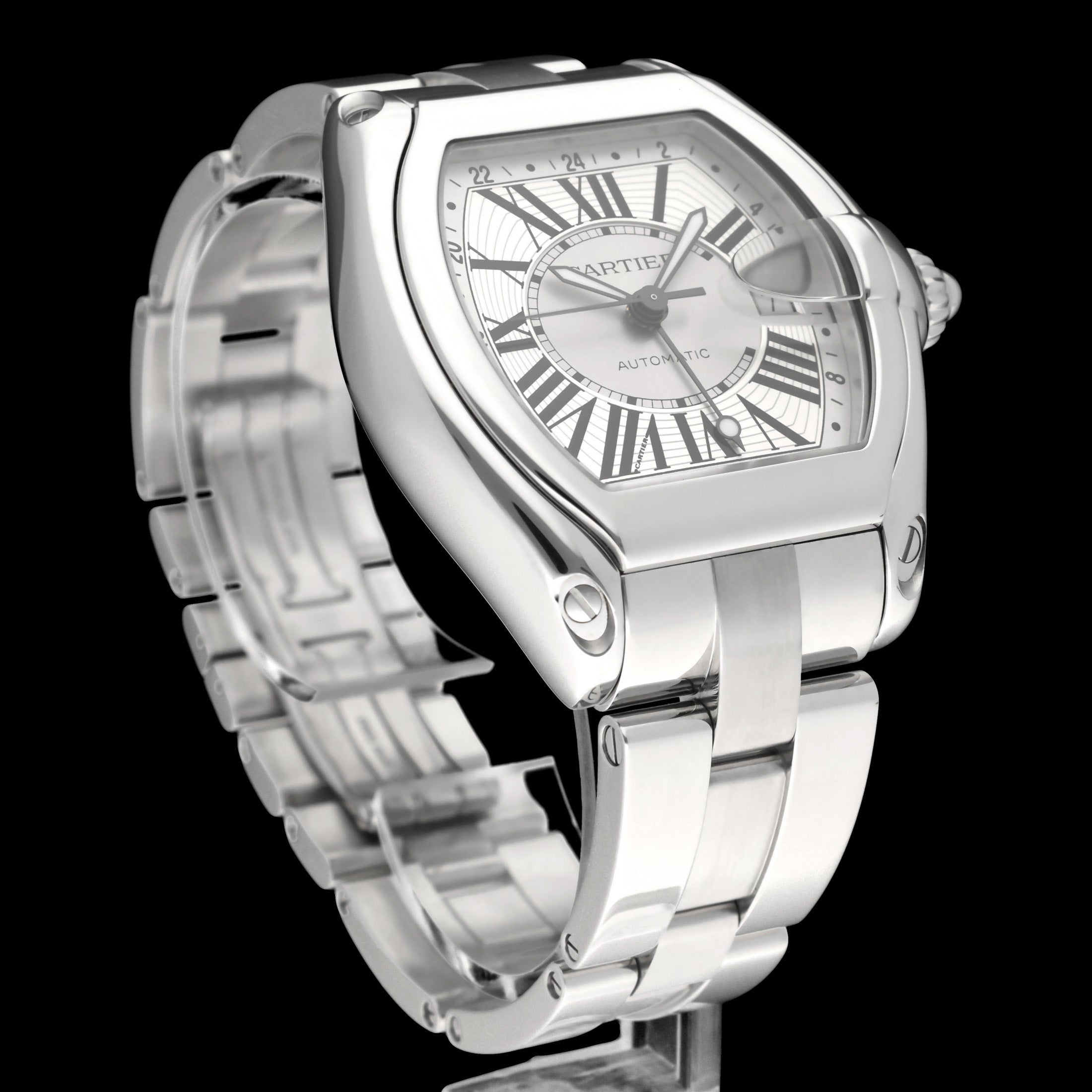 Cartier Roadster GMT W62032X6 - Cartier horloge - Cartier kopen - Cartier heren horloge - Trophies Watches