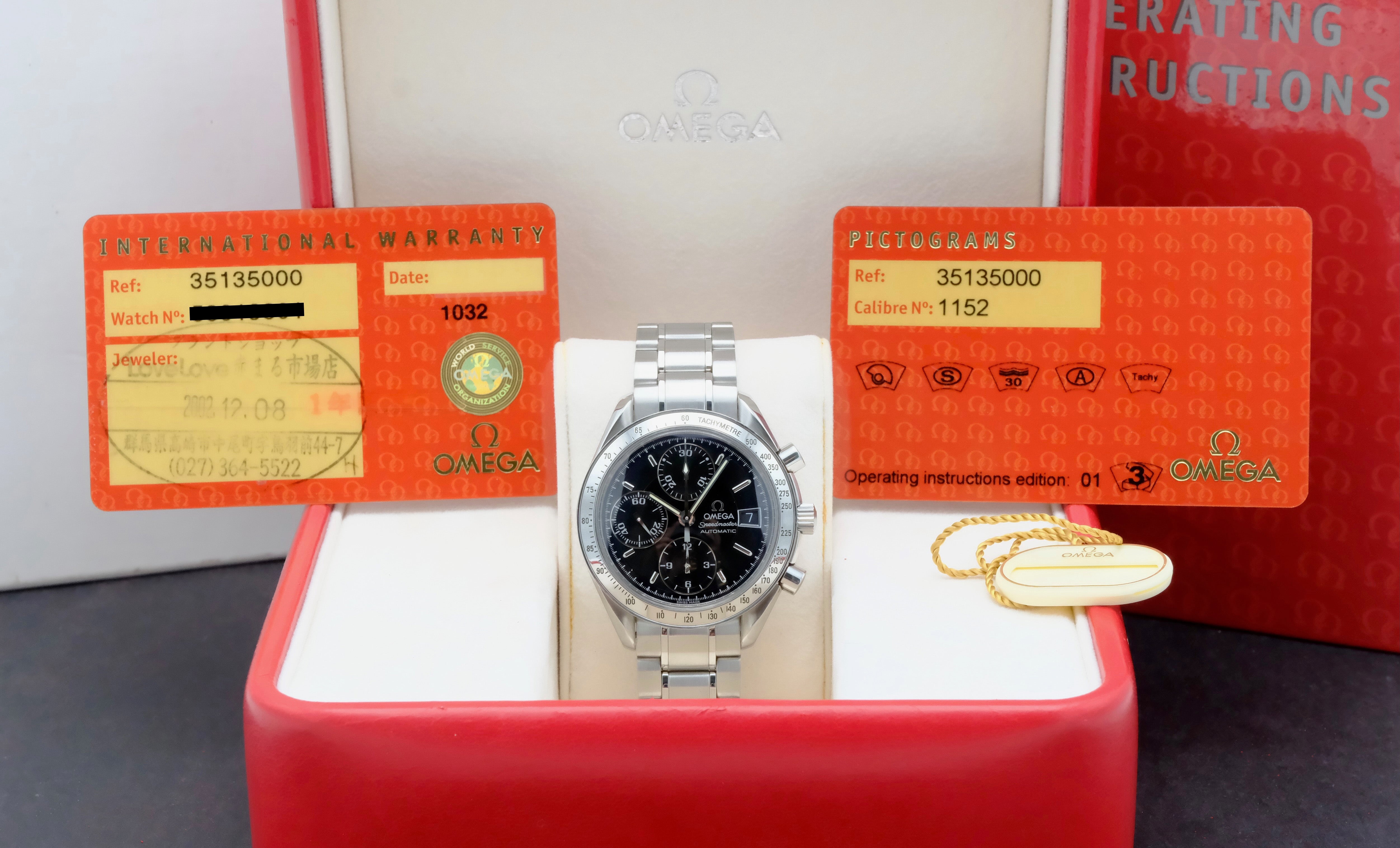 Omega Speedmaster 3513.50.00 - 2002 - Omega horloge - Omega kopen - Omega heren horloge - Trophies Watches