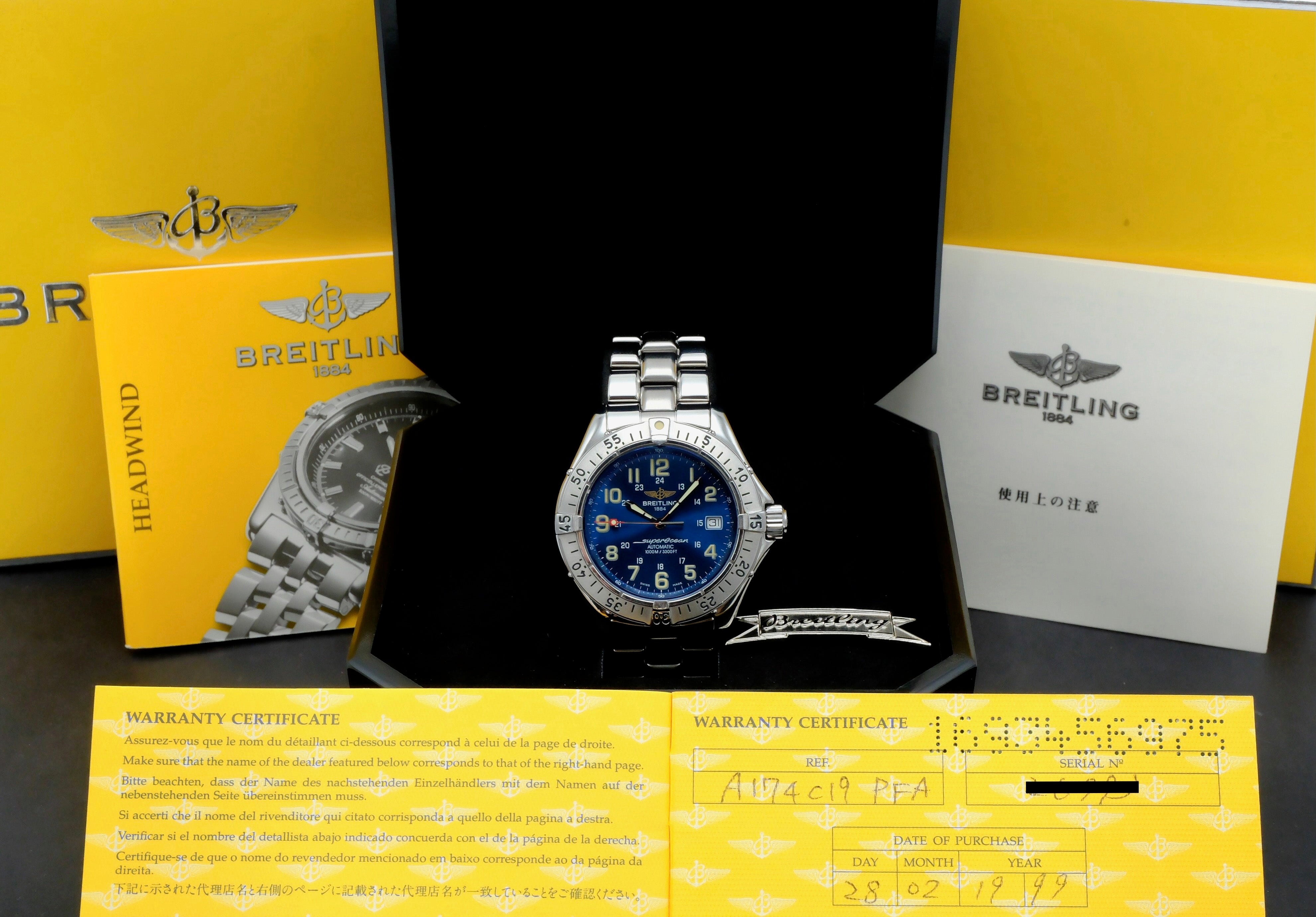 Breitling Superocean A17040 - 1999 - Breitling horloge - Breitling kopen - Breitling heren horloge - Trophies Watches