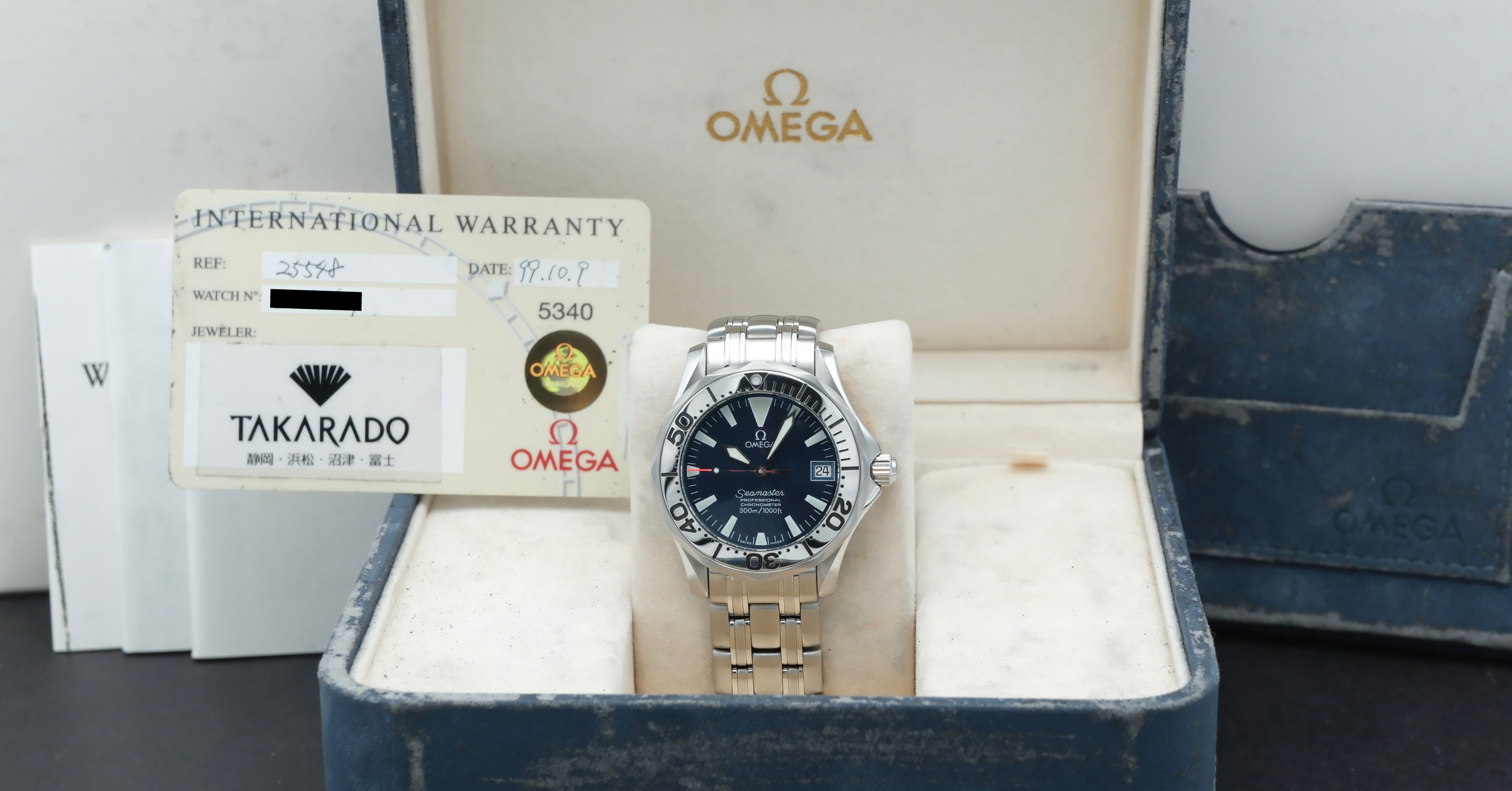 Omega Seamaster Diver 300 M 2554.80.00- 1999 - Omega horloge - Omega kopen - Omega heren horloge - Trophies Watches