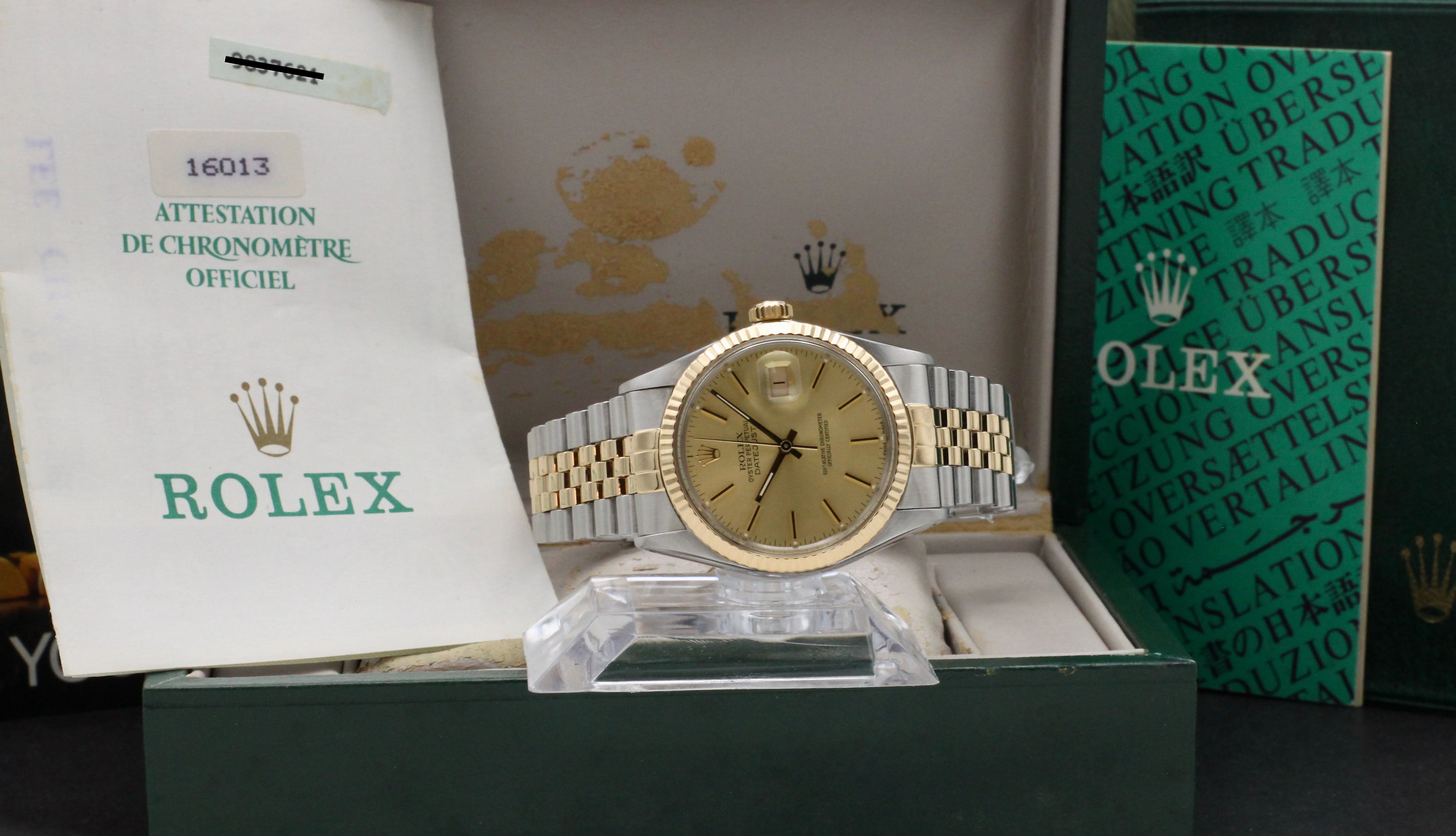 Rolex Datejust 16013 - 1988 - Rolex horloge - Rolex kopen - Rolex heren horloge - Trophies Watches