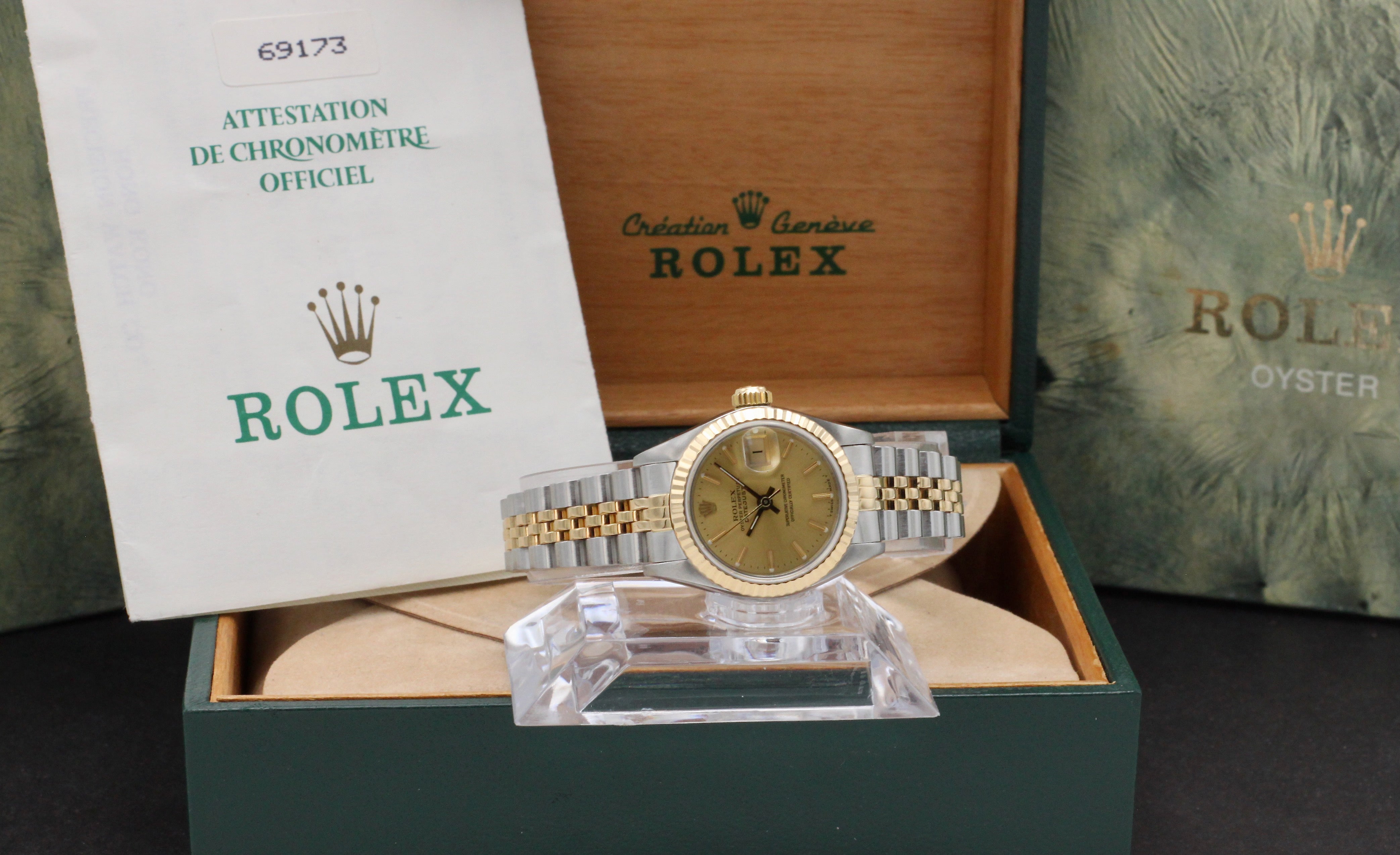 Rolex Lady-Datejust 69173 - 1989 - Rolex horloge - Rolex kopen - Rolex dames horloge - Trophies Watches