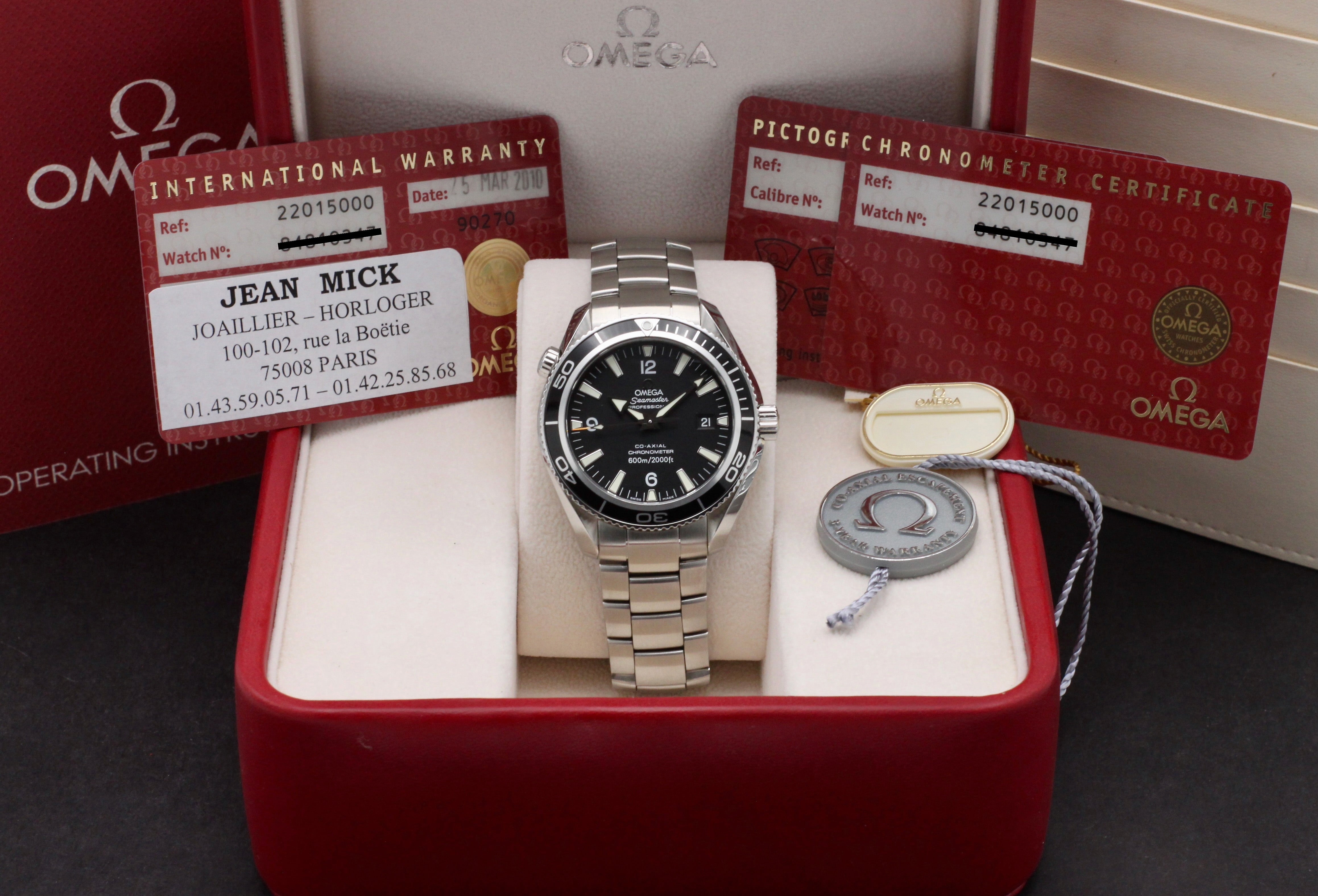 Omega Seamaster Planet Ocean 2201.50.00 - 2010 - Omega horloge - Omega kopen - Omega heren horloge - Trophies Watches