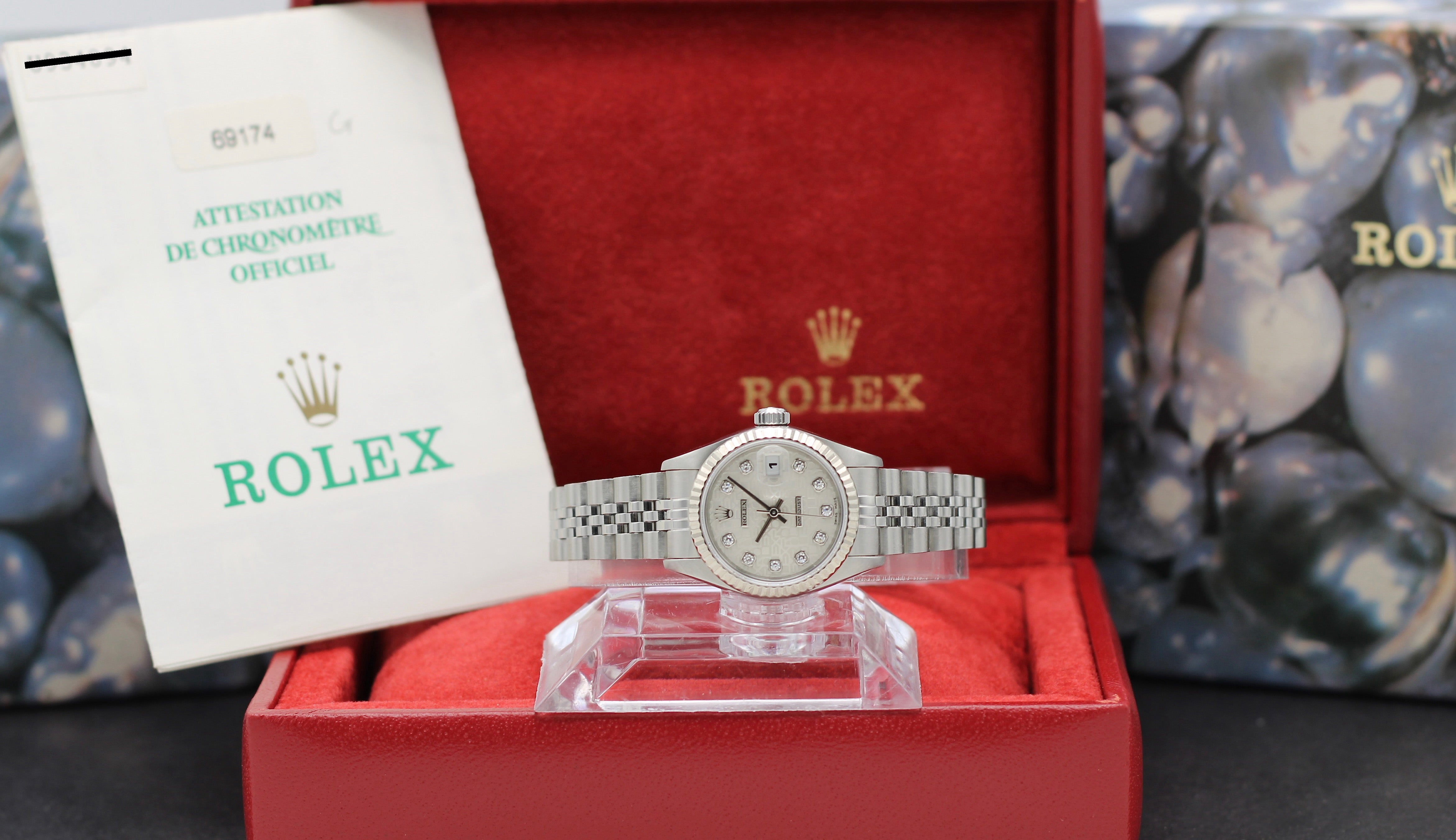Rolex Oyster Perpetual Lady Datejust 69174G Holicon - 1999 - Rolex horloge - Rolex kopen - Rolex dames horloge - Trophies Watche