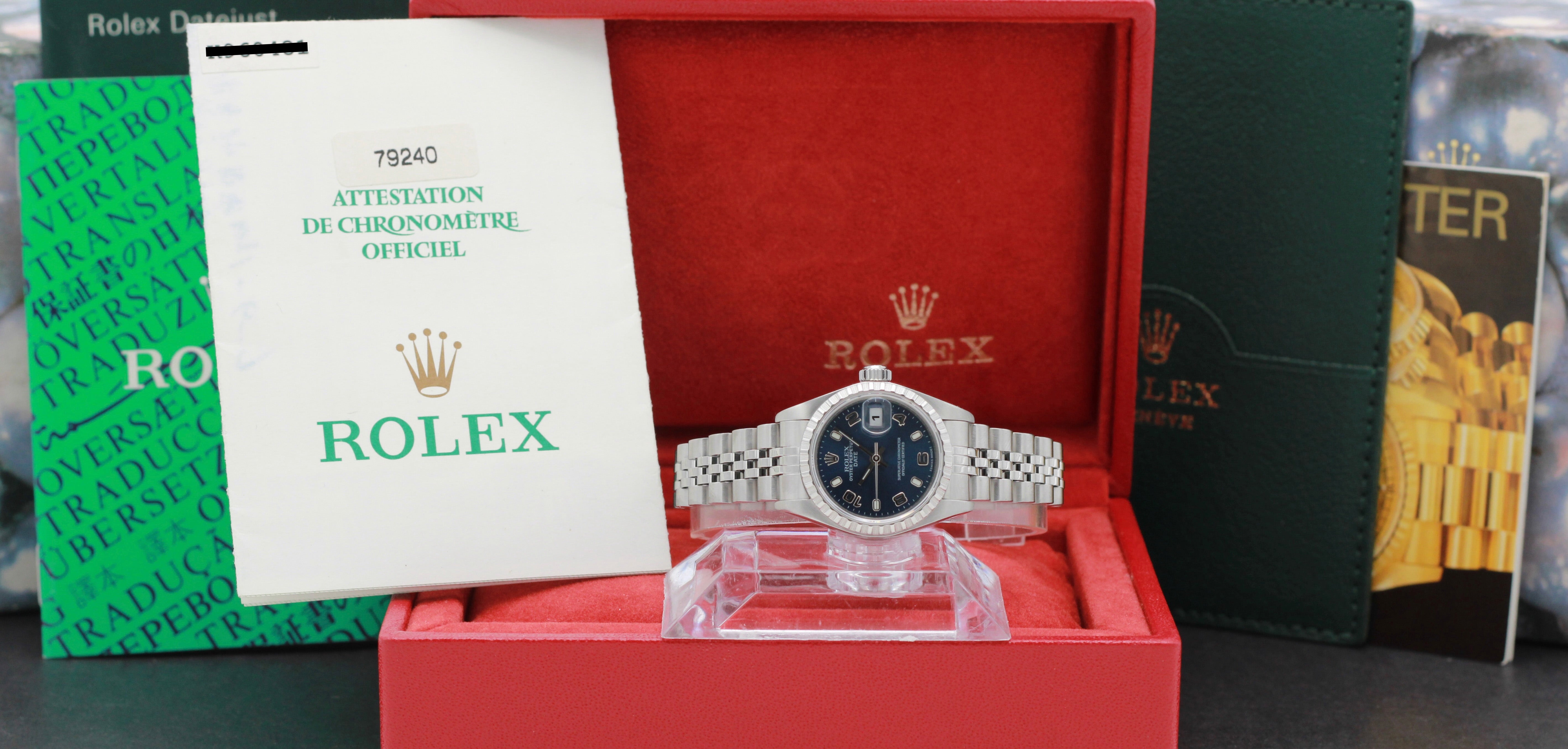 Rolex Oyster Perpetual Lady Date 79240 - 2005 - Rolex horloge - Rolex kopen - Rolex dames horloge - Trophies Watches