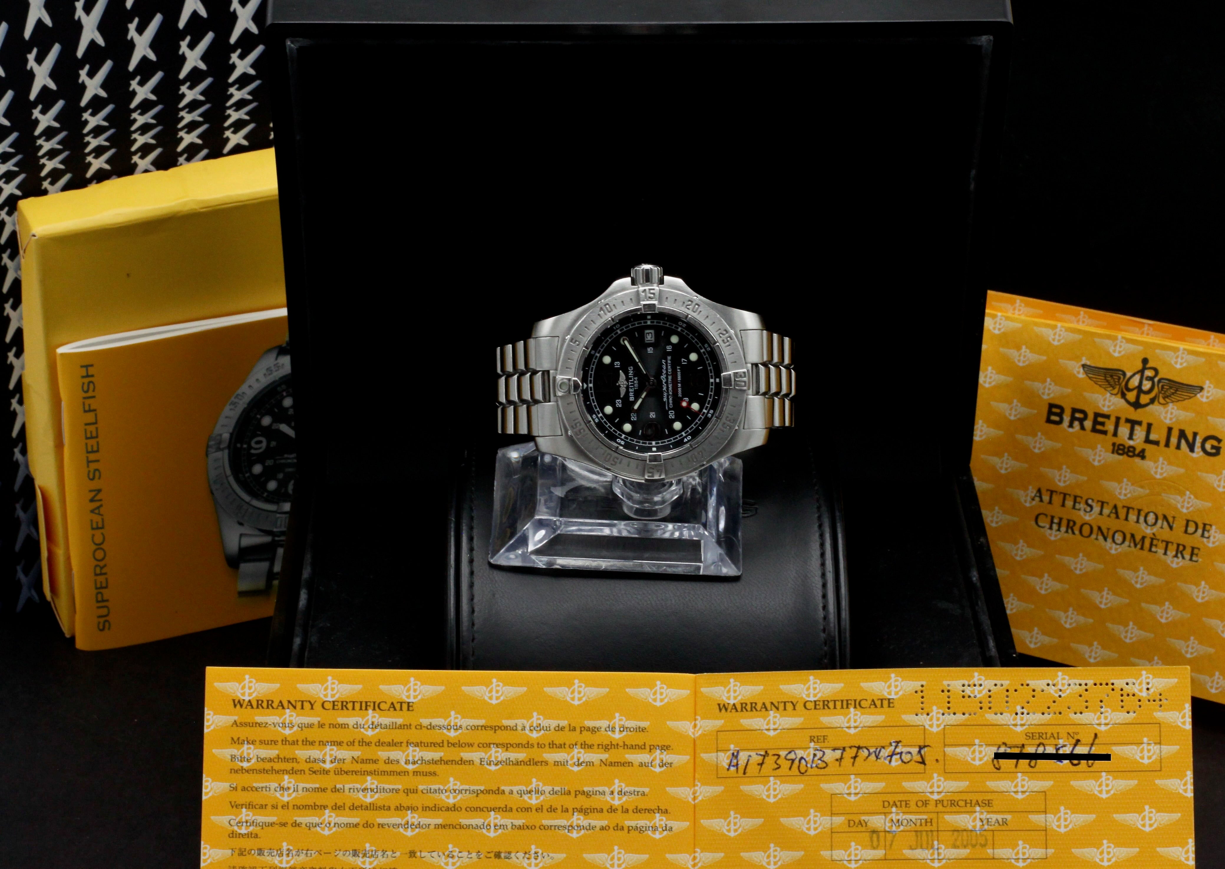 Breitling Superocean SteelFish A17390 - 2001 - Breitling horloge - Breitling kopen - Breitling heren horloge - Trophies Watches