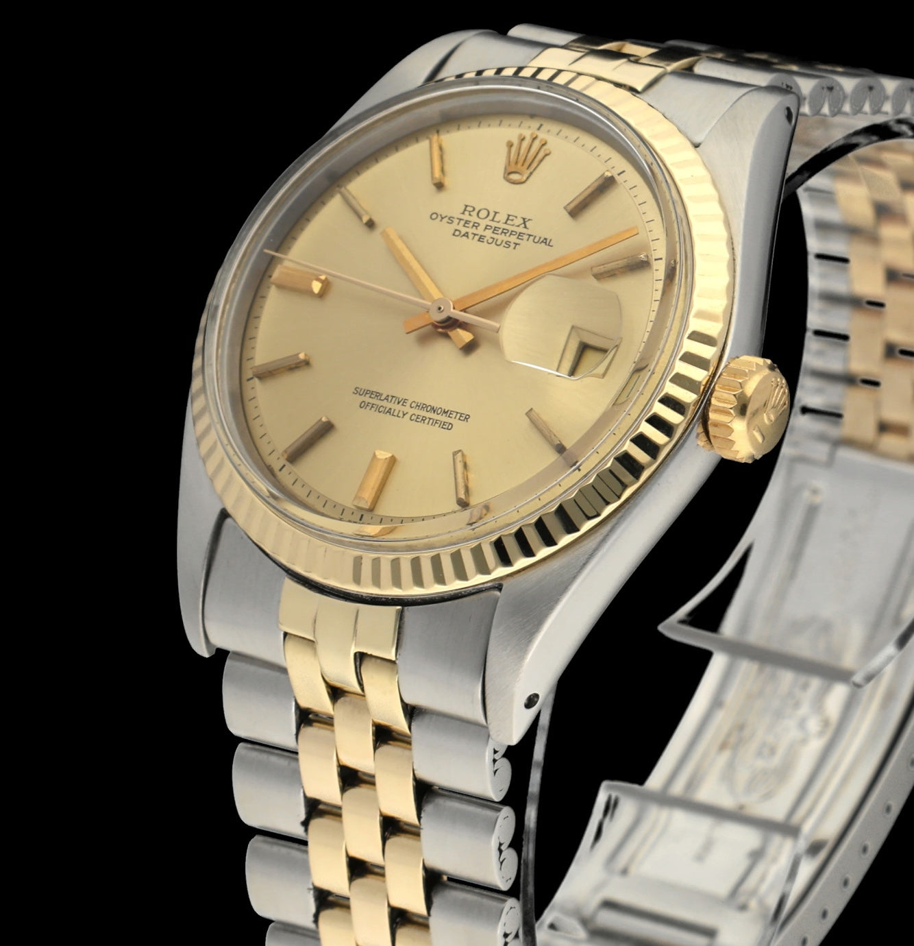 Rolex Datejust 1601 - 1971 - goud/staal - two/tone - Rolex horloge - Rolex kopen - Rolex heren horloge - Trophies Watches