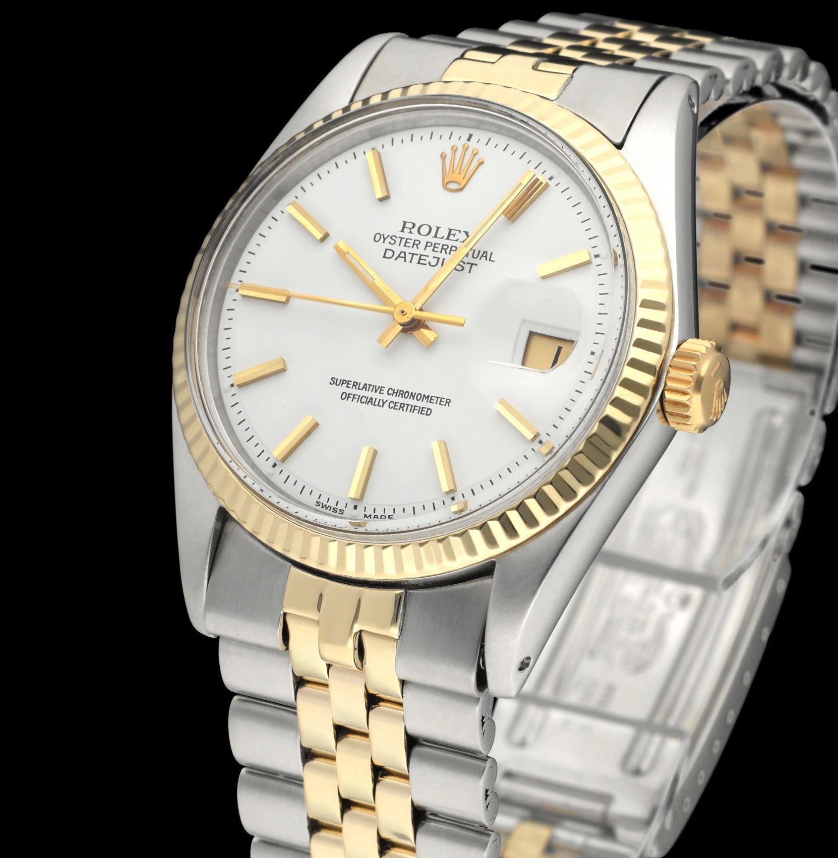 Rolex Datejust 1601 - 1973 - goud/staal - two/tone - Rolex horloge - Rolex kopen - Rolex heren horloge - Trophies Watches