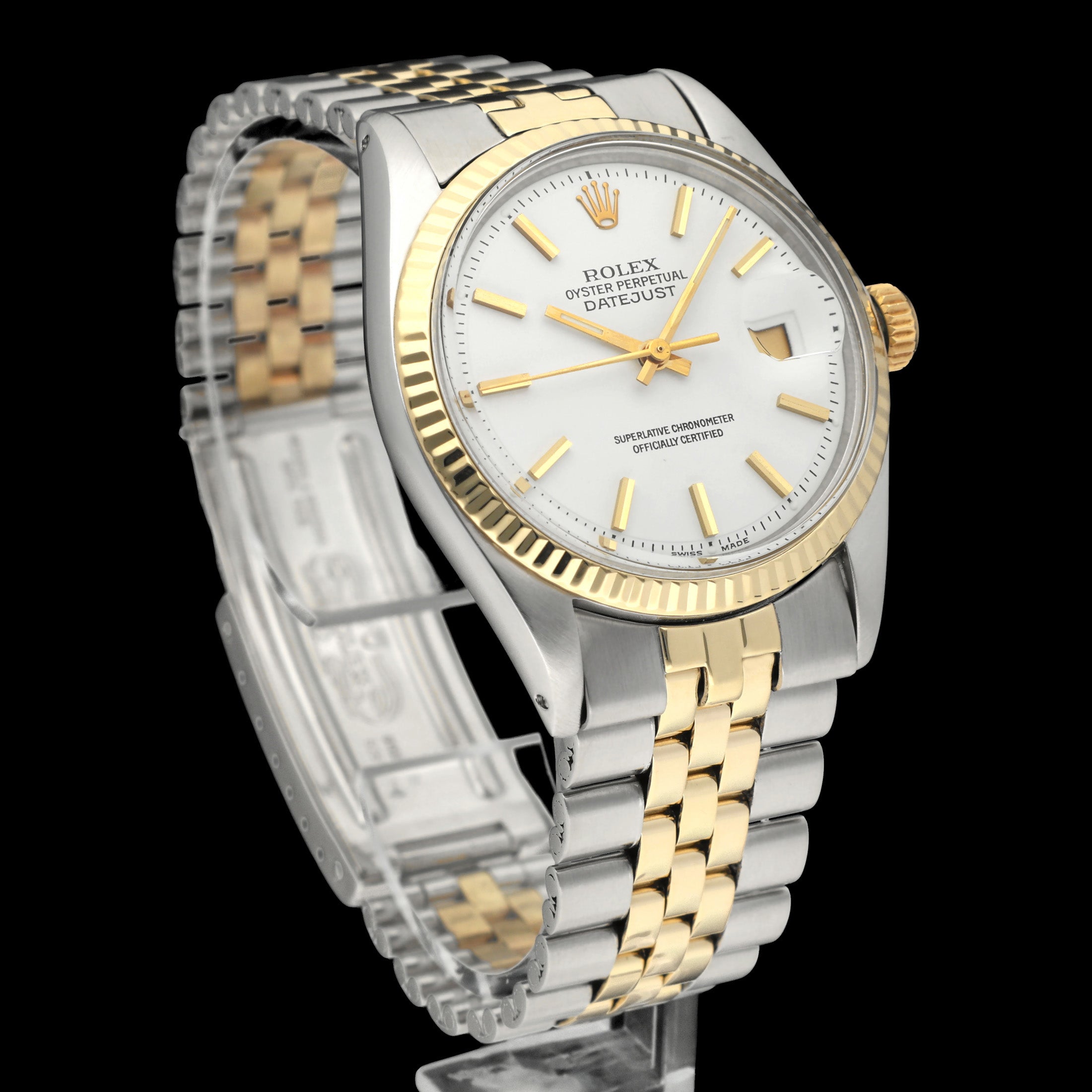 Rolex Datejust 1601 - 1973 - goud/staal - two/tone - Rolex horloge - Rolex kopen - Rolex heren horloge - Trophies Watches