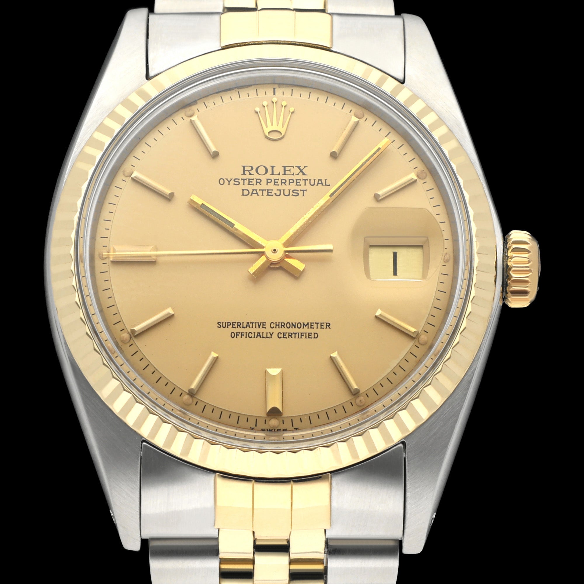 Rolex Datejust 1601 - 1978 - goud/staal - two/tone - Rolex horloge - Rolex kopen - Rolex heren horloge - Trophies Watches