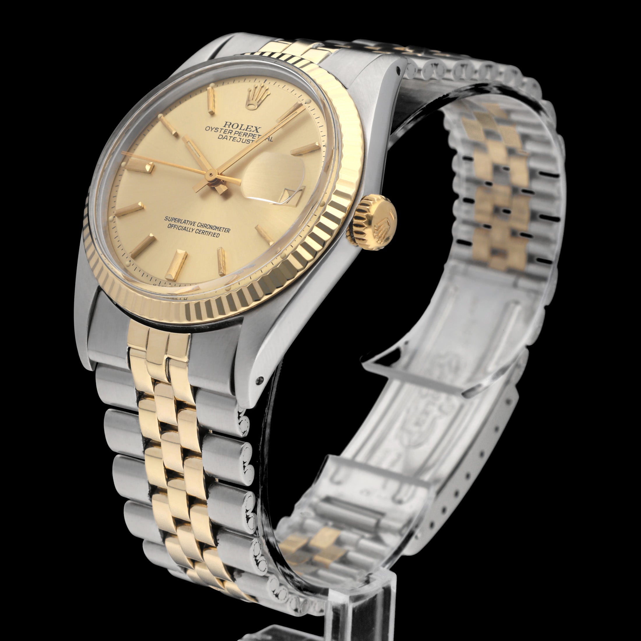 Rolex Datejust 1601 - 1973 - goud/staal - two/tone - Rolex horloge - Rolex kopen - Rolex heren horloge - Trophies Watches