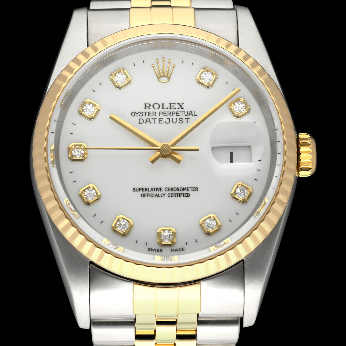 Rolex Datejust 16233G, Box & Papers, 2003 | Rolex Watch | Trophies 