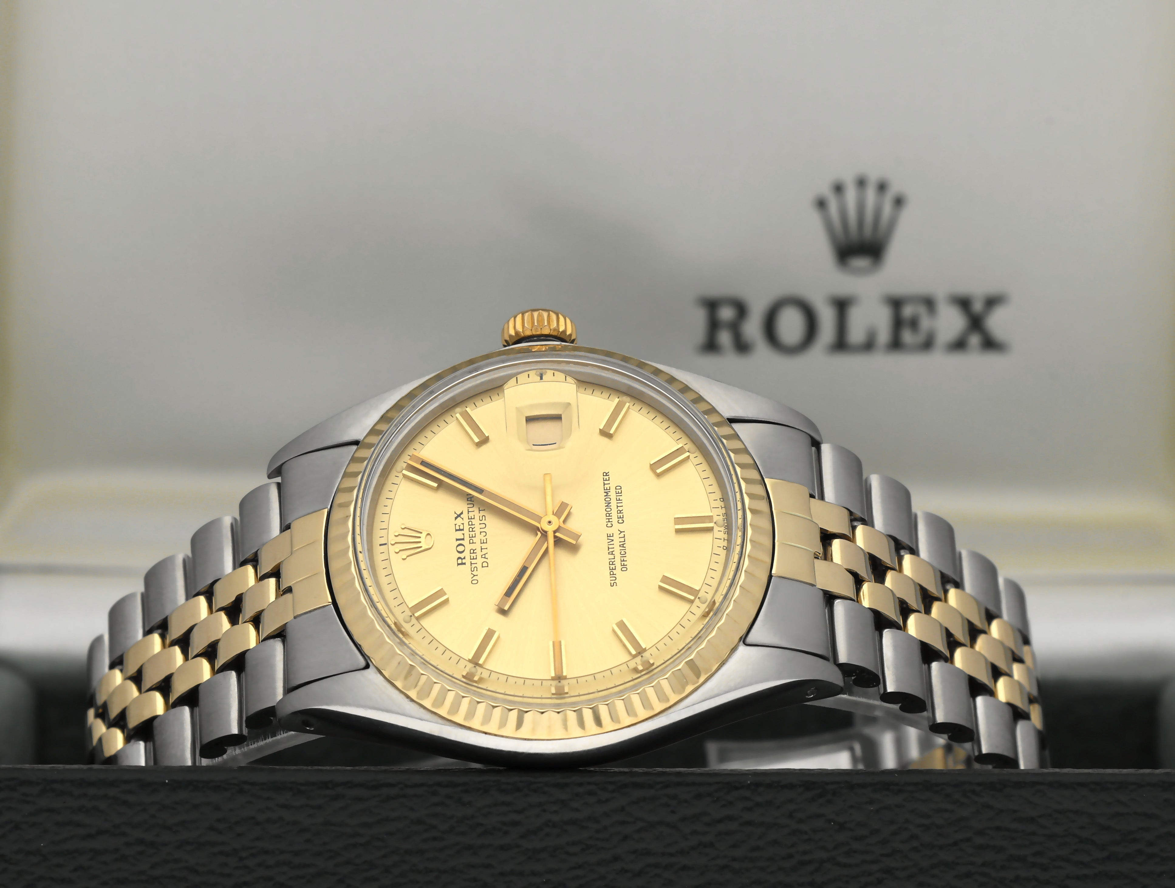Rolex Datejust 1601 - 1973- goud/staal - two/tone - Rolex horloge - Rolex kopen - Rolex heren horloge - Trophies Watches