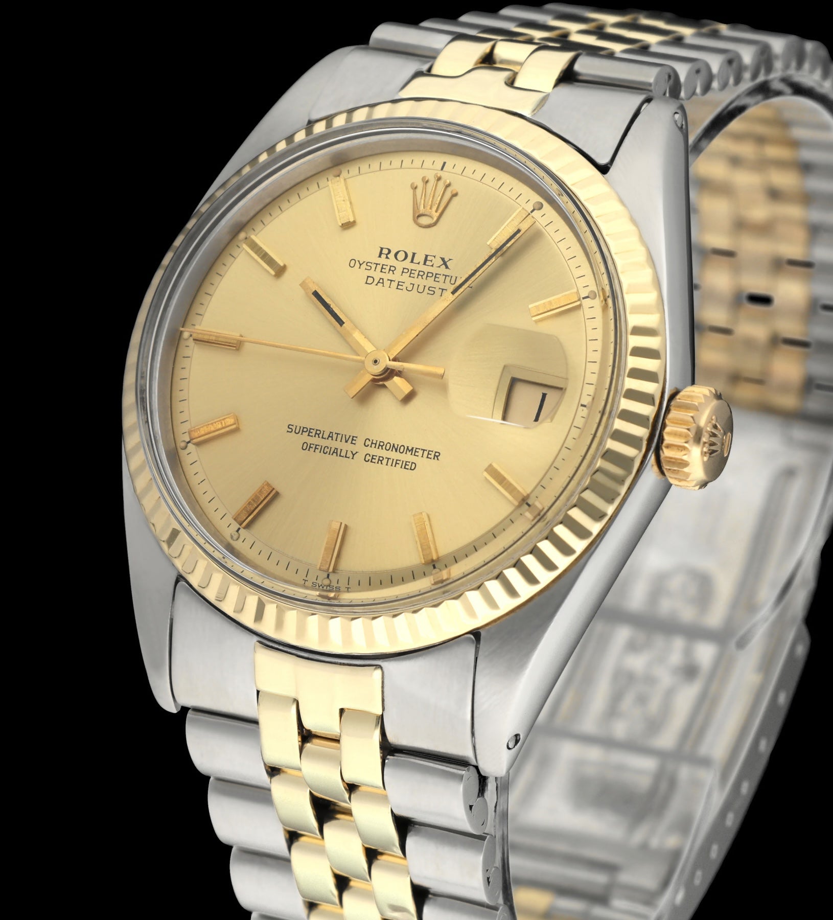 Rolex Datejust 1601 - 1972 - goud/staal - two/tone - Rolex horloge - Rolex kopen - Rolex heren horloge - Trophies Watches