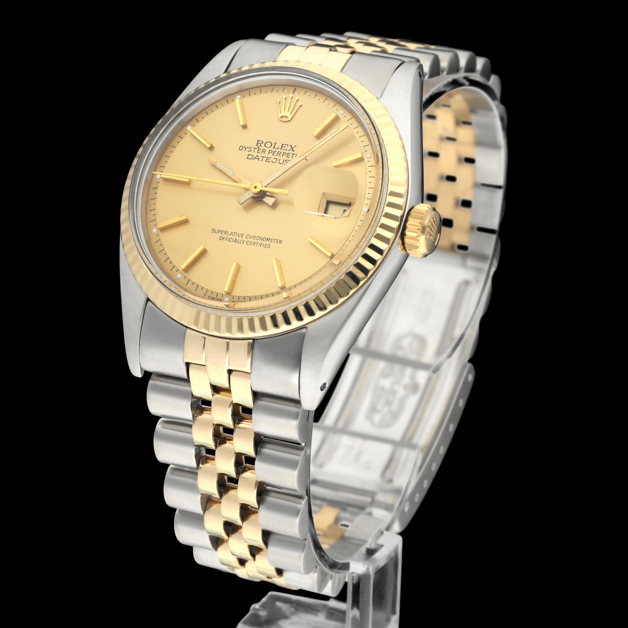 Rolex Datejust 1601 - 1976 - goud/staal - two/tone - Rolex horloge - Rolex kopen - Rolex heren horloge - Trophies Watches