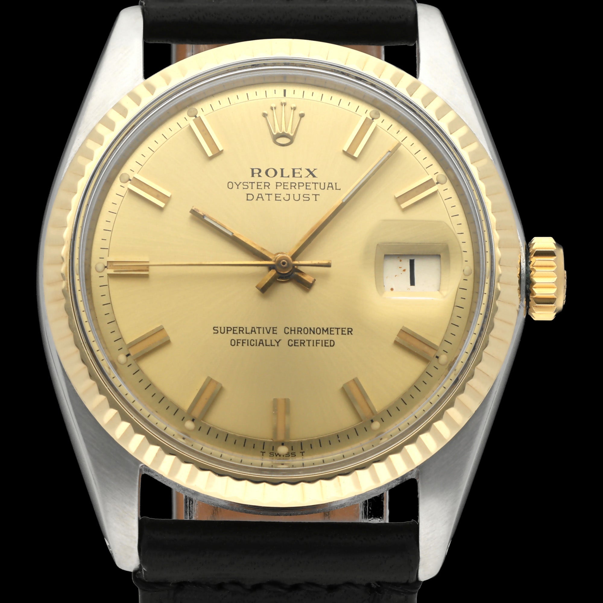 Rolex Datejust 1601 - 1973 - goud/staal - two/tone - Rolex horloge - Rolex kopen - Rolex heren horloge - Trophies Watches