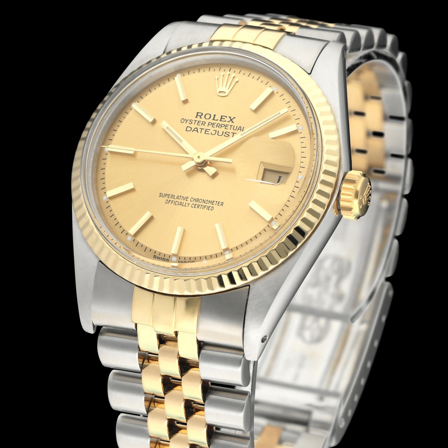 Rolex Datejust 1601 - 1973 - goud/staal - two/tone - Rolex horloge - Rolex kopen - Rolex heren horloge - Trophies Watches