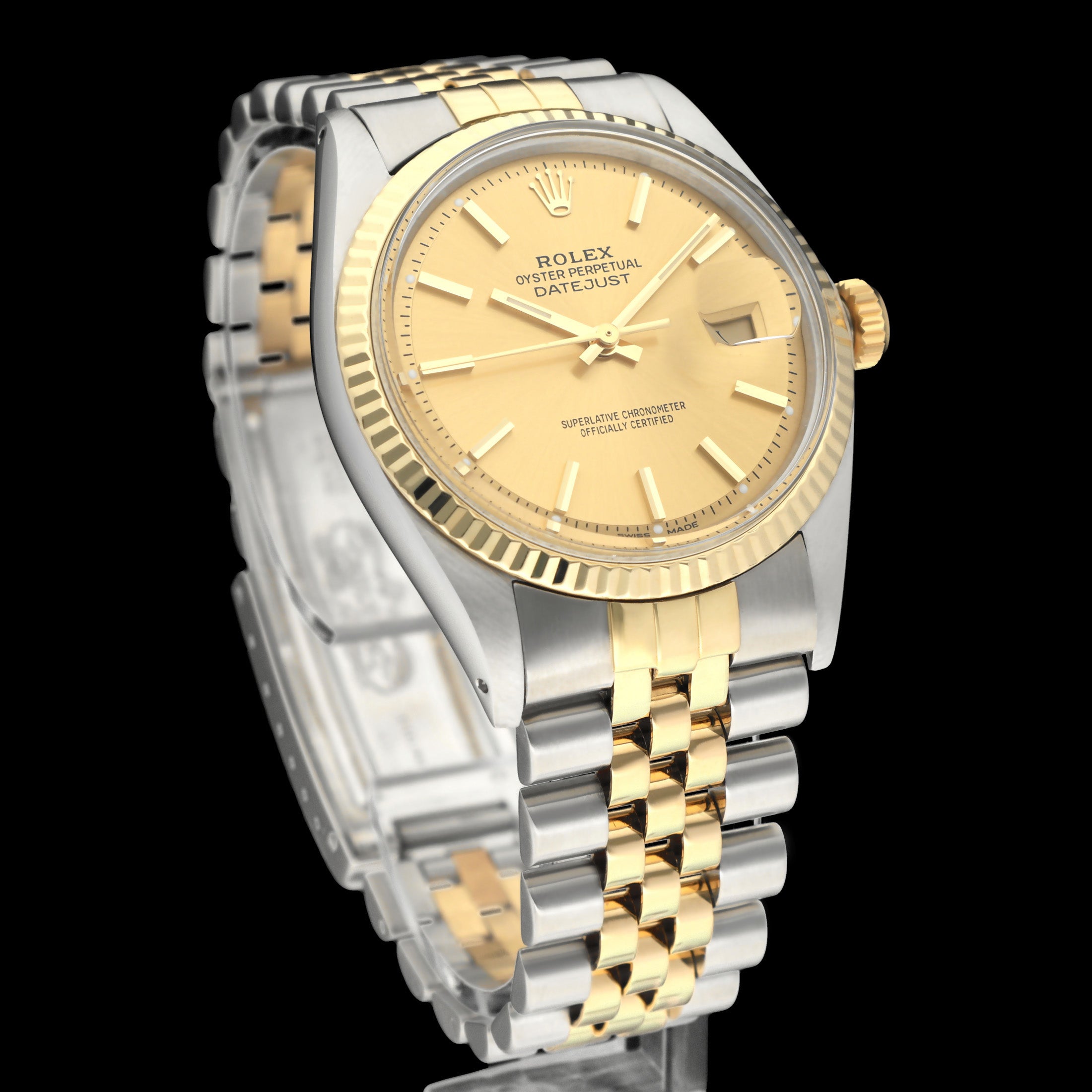 Rolex Datejust 1601 - 1973 - goud/staal - two/tone - Rolex horloge - Rolex kopen - Rolex heren horloge - Trophies Watches