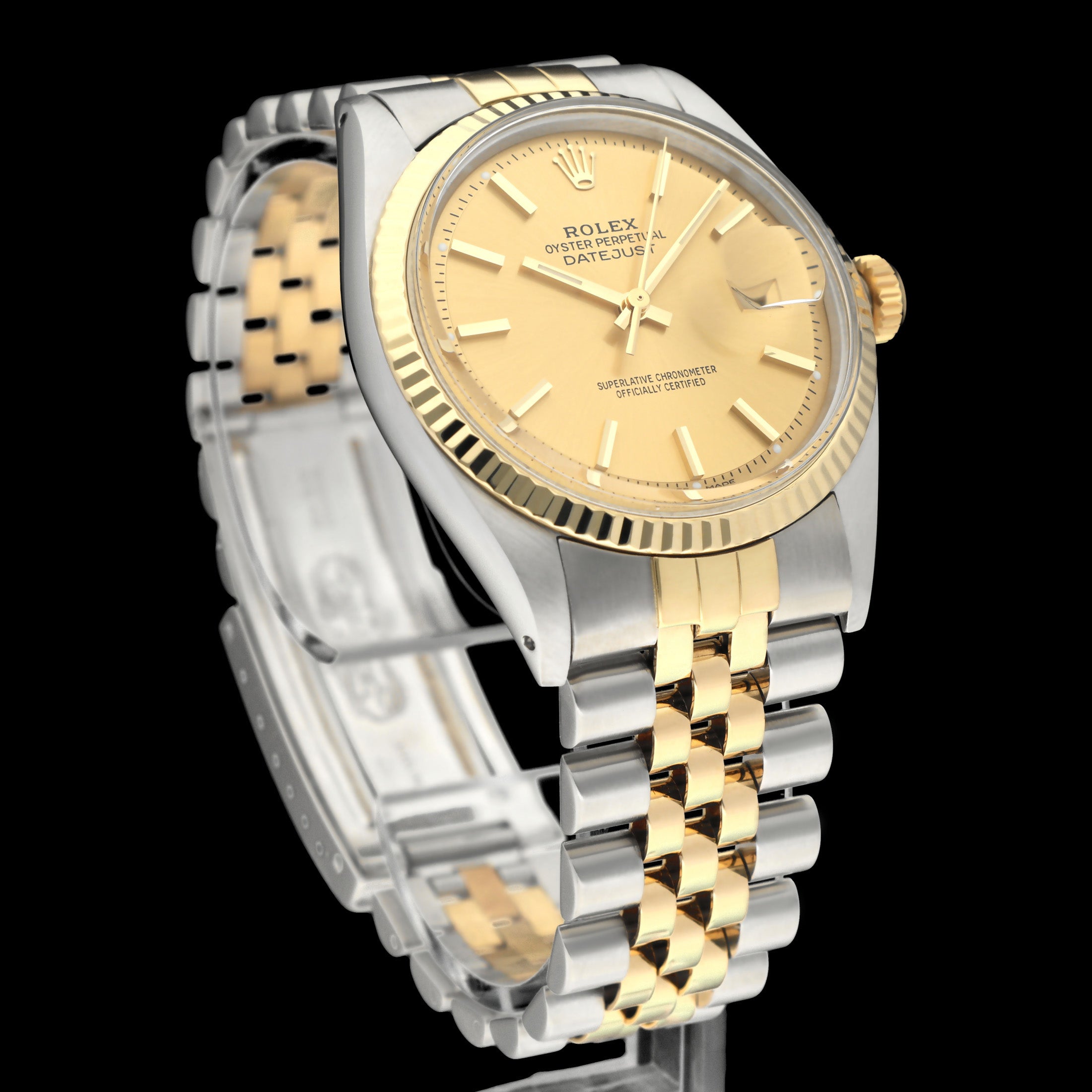 Rolex Datejust 1601 - 1973 - goud/staal - two/tone - Rolex horloge - Rolex kopen - Rolex heren horloge - Trophies Watches