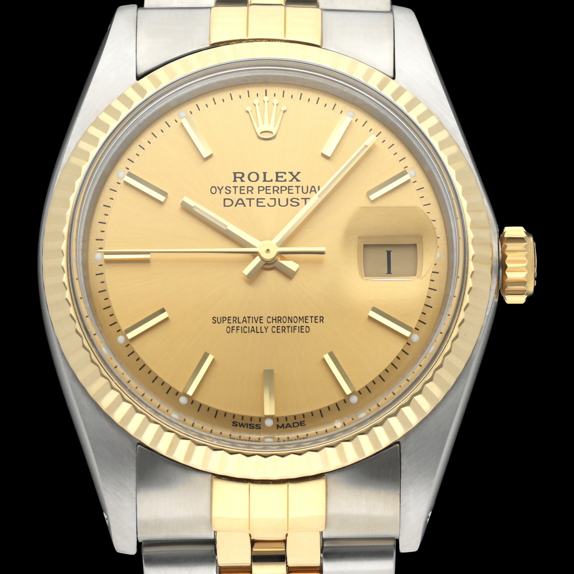 Rolex Datejust 1601 - 1973 - goud/staal - two/tone - Rolex horloge - Rolex kopen - Rolex heren horloge - Trophies Watches