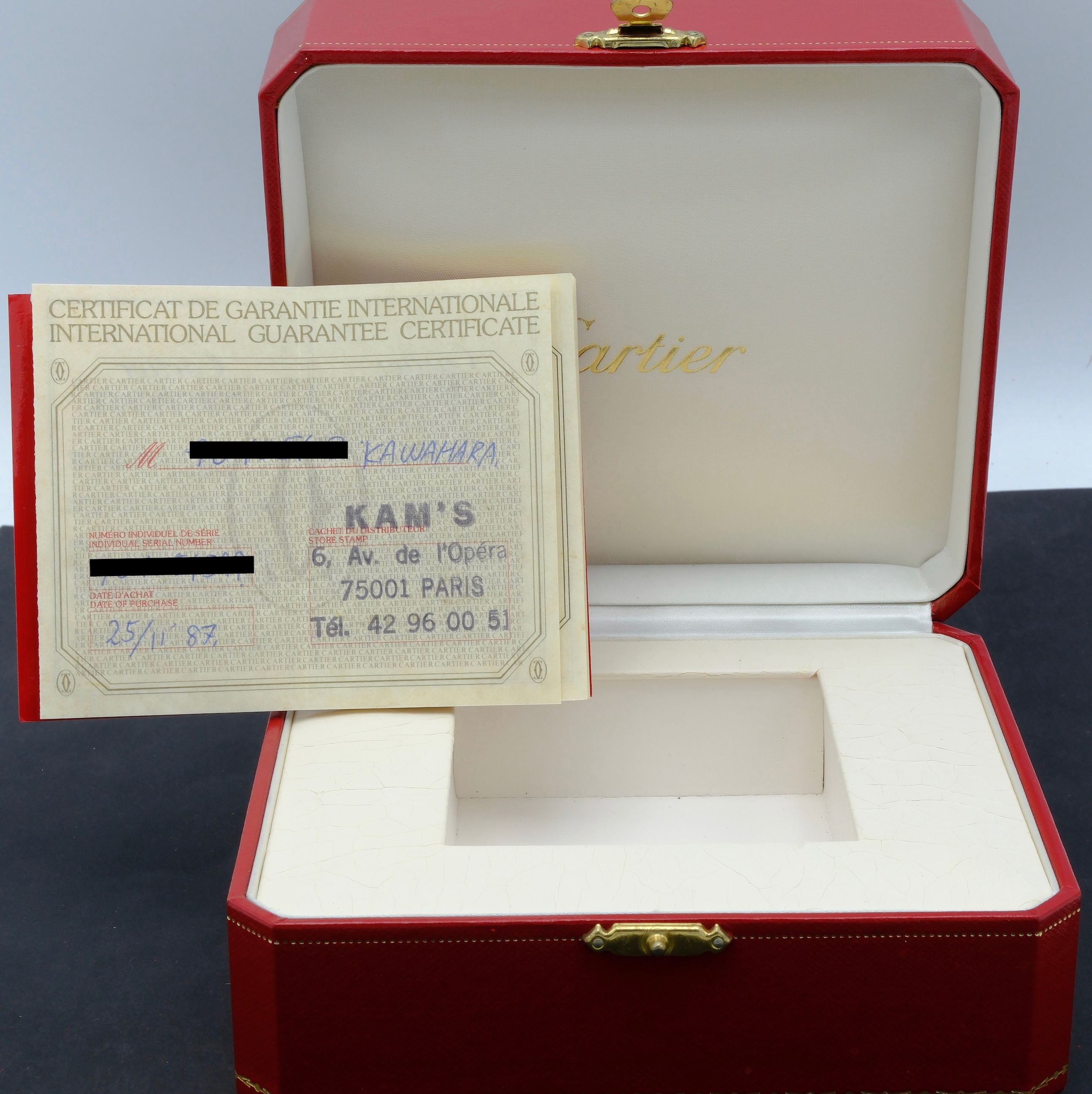 Cartier 21 Must de Cartier 9010, Box & Papers, 1987