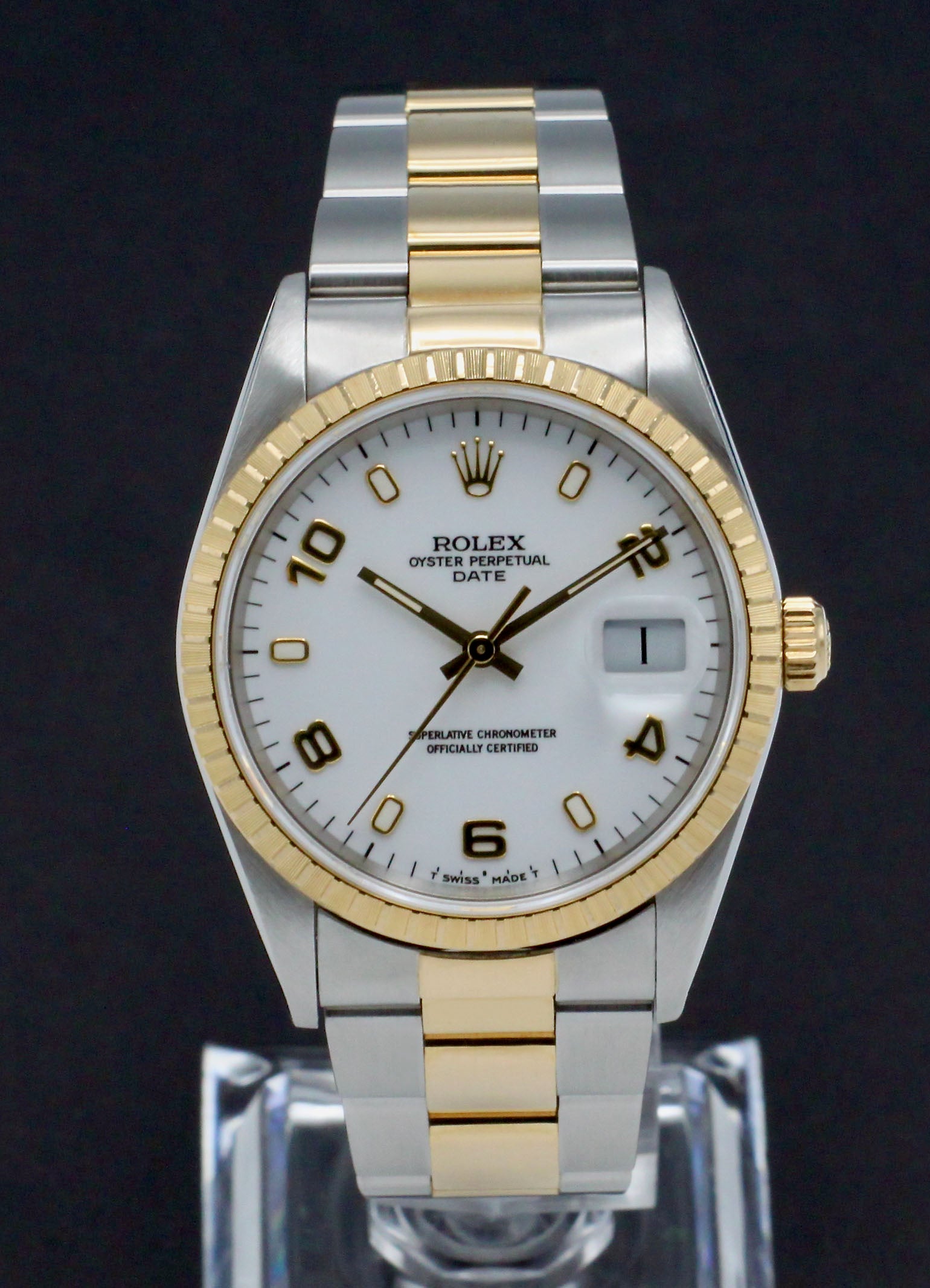 Rolex Oyster Perpetual Date 15223 - 1998 - Rolex horloge - Rolex kopen - Rolex heren horloge - Trophies Watches