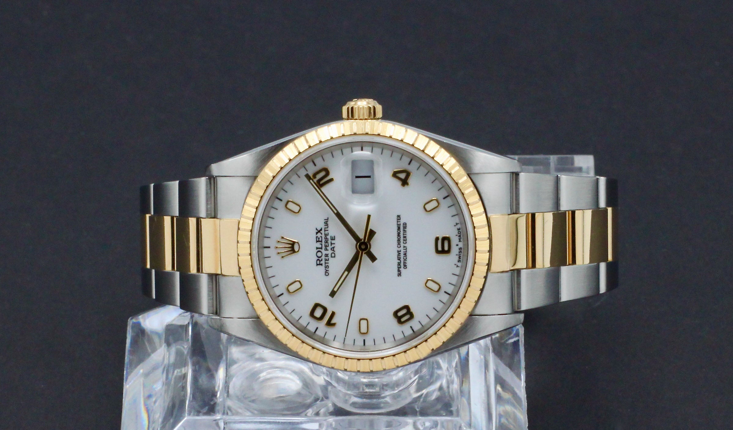 Rolex Oyster Perpetual Date 15223 - 1998 - Rolex horloge - Rolex kopen - Rolex heren horloge - Trophies Watches