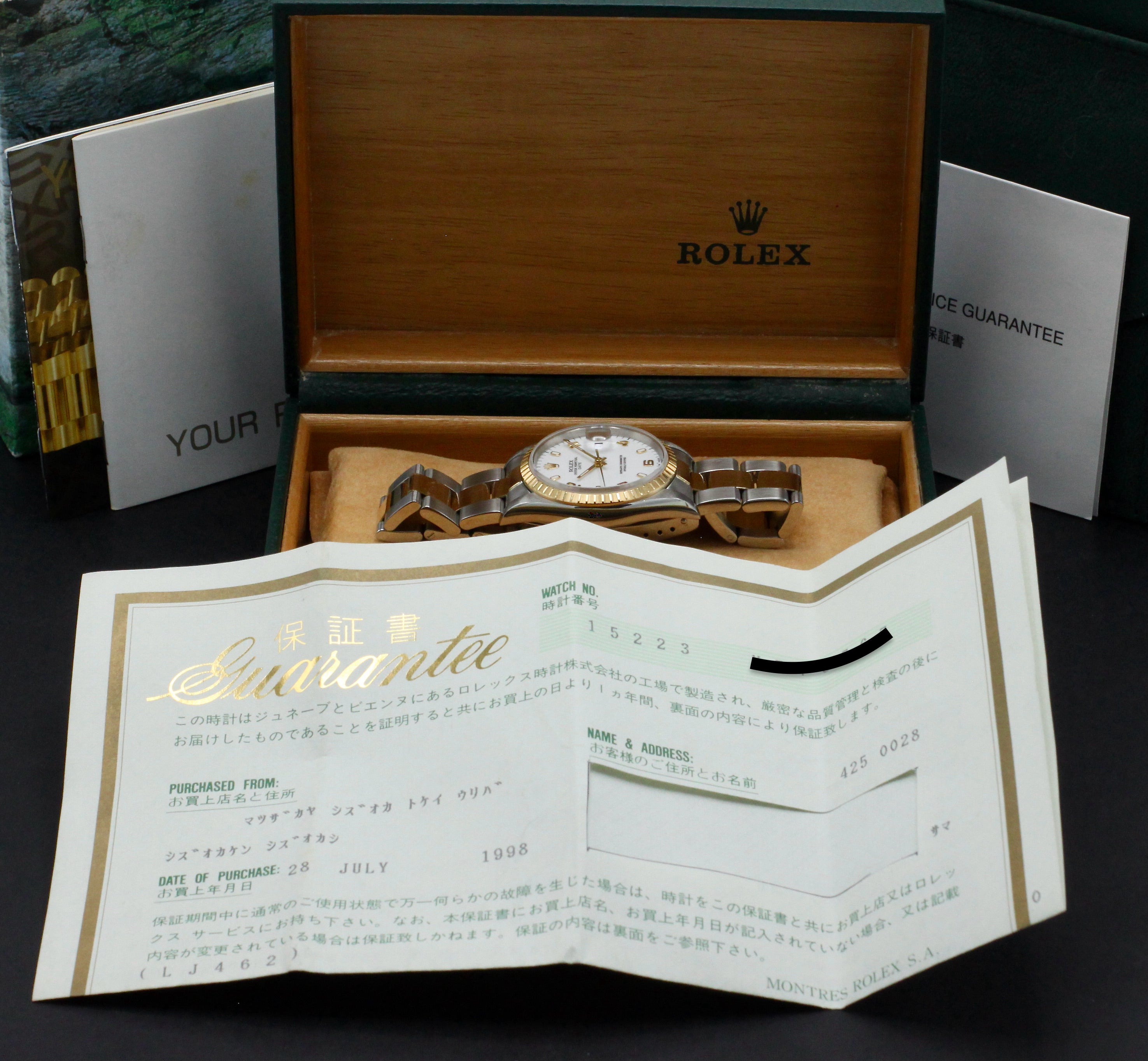 Rolex Oyster Perpetual Date 15223 - 1998 - Rolex horloge - Rolex kopen - Rolex heren horloge - Trophies Watches
