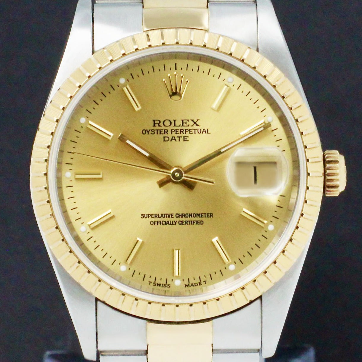 Rolex Oyster Perpetual Date 15223 - 1999 - Rolex horloge - Rolex kopen - Rolex heren horloge - Trophies Watches