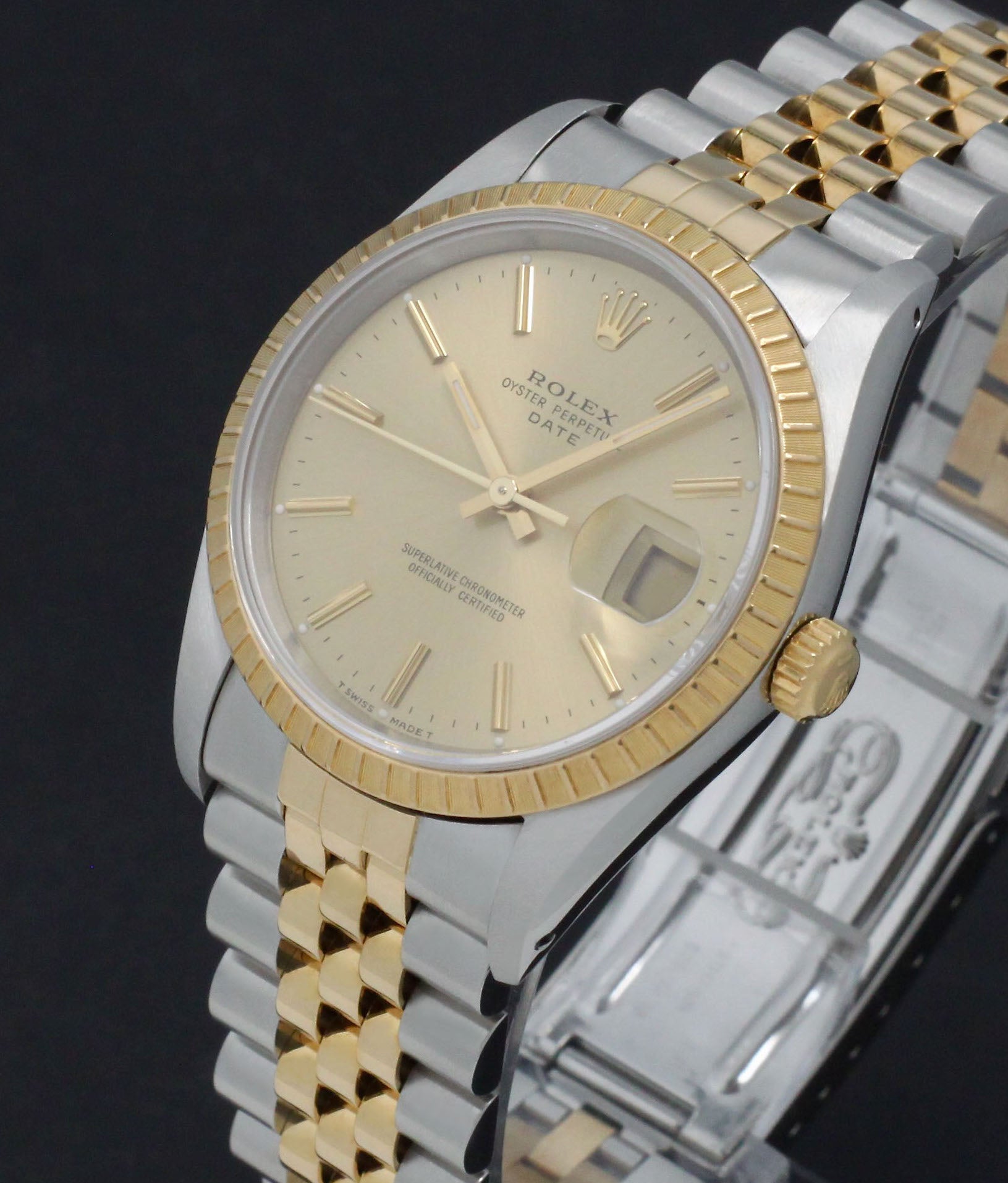 Rolex Oyster Perpetual Date 15223 - 1994 - Rolex horloge - Rolex kopen - Rolex heren horloge - Trophies Watches