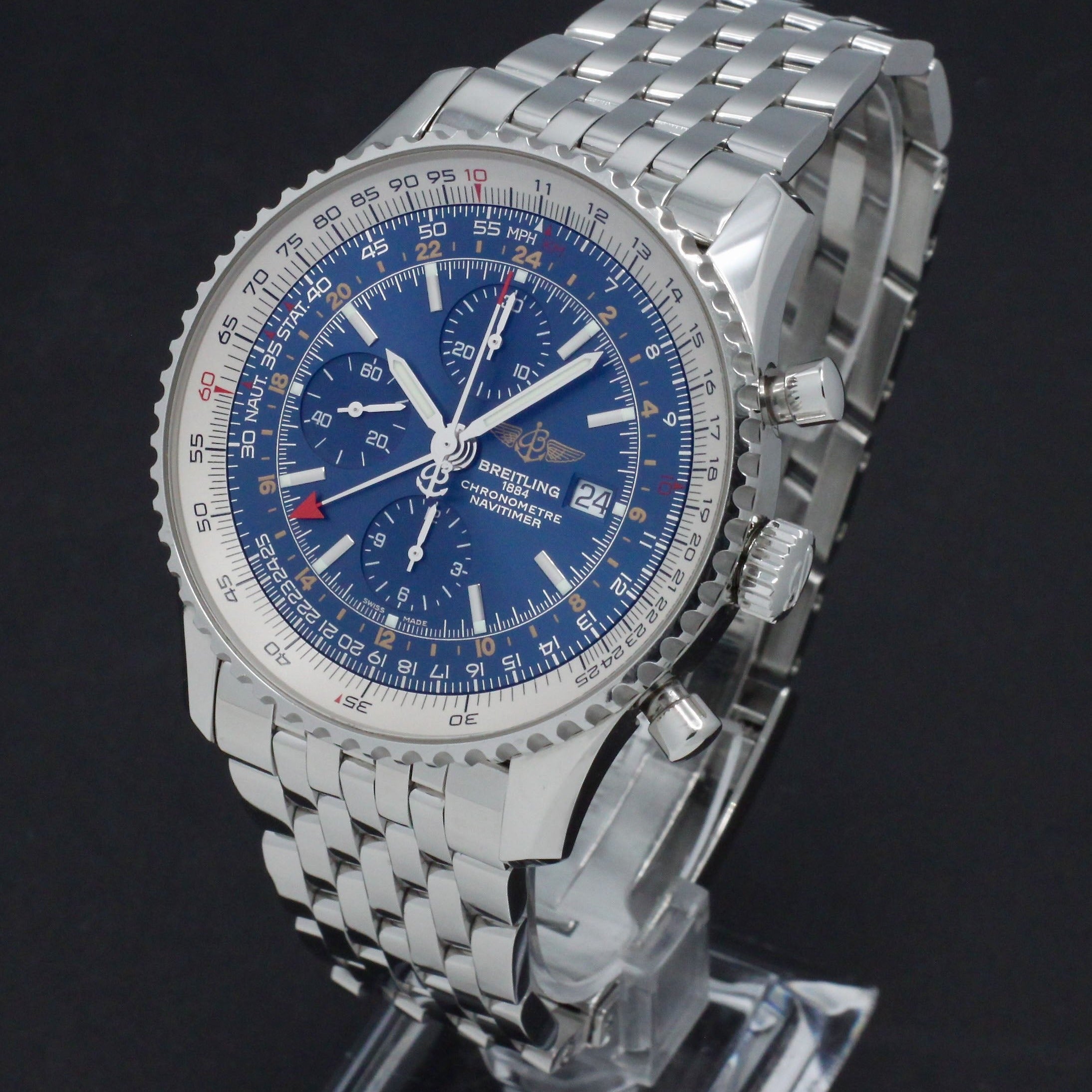 Breitling Navitimer World A24322/C651 - 2018 - Breitling horloge - Breitling kopen - Breitling heren horloge - Trophies Watches