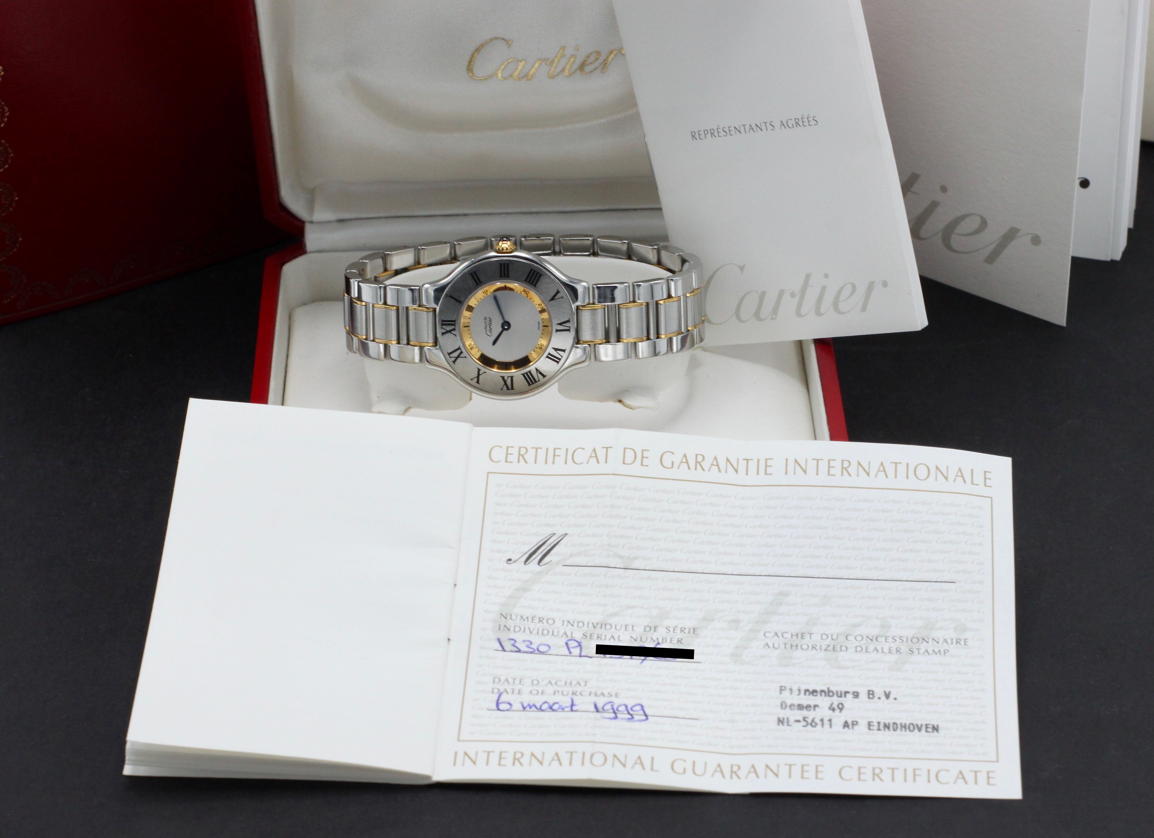 Cartier Must de Cartier 21 1330 - Cartier horloge - Cartier kopen - Cartier dames horloge - Trophies Watches