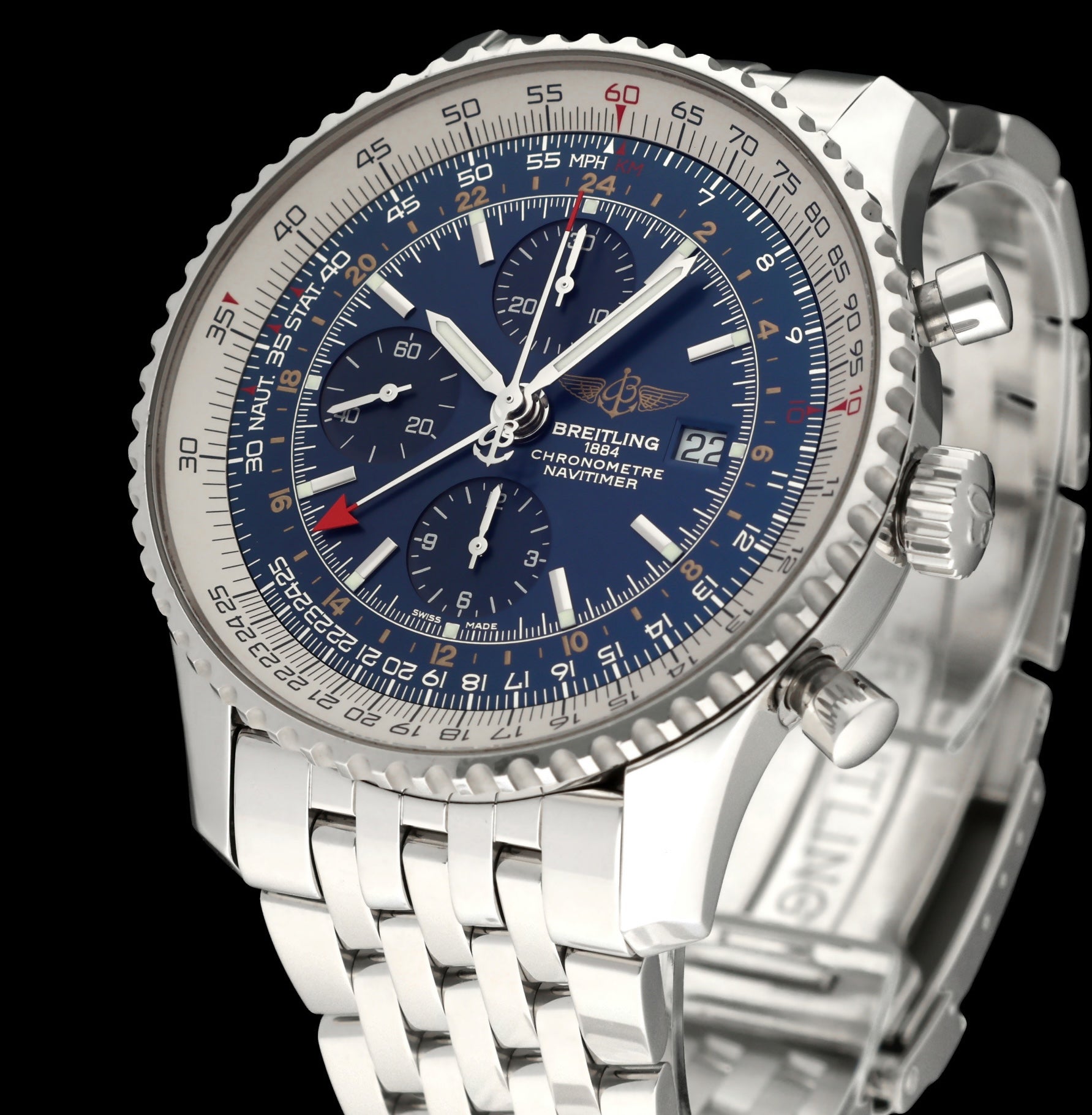 Breitling Navitimer World A24322- 2018 - Breitling horloge - Breitling kopen - Breitling heren horloge - Trophies Watches