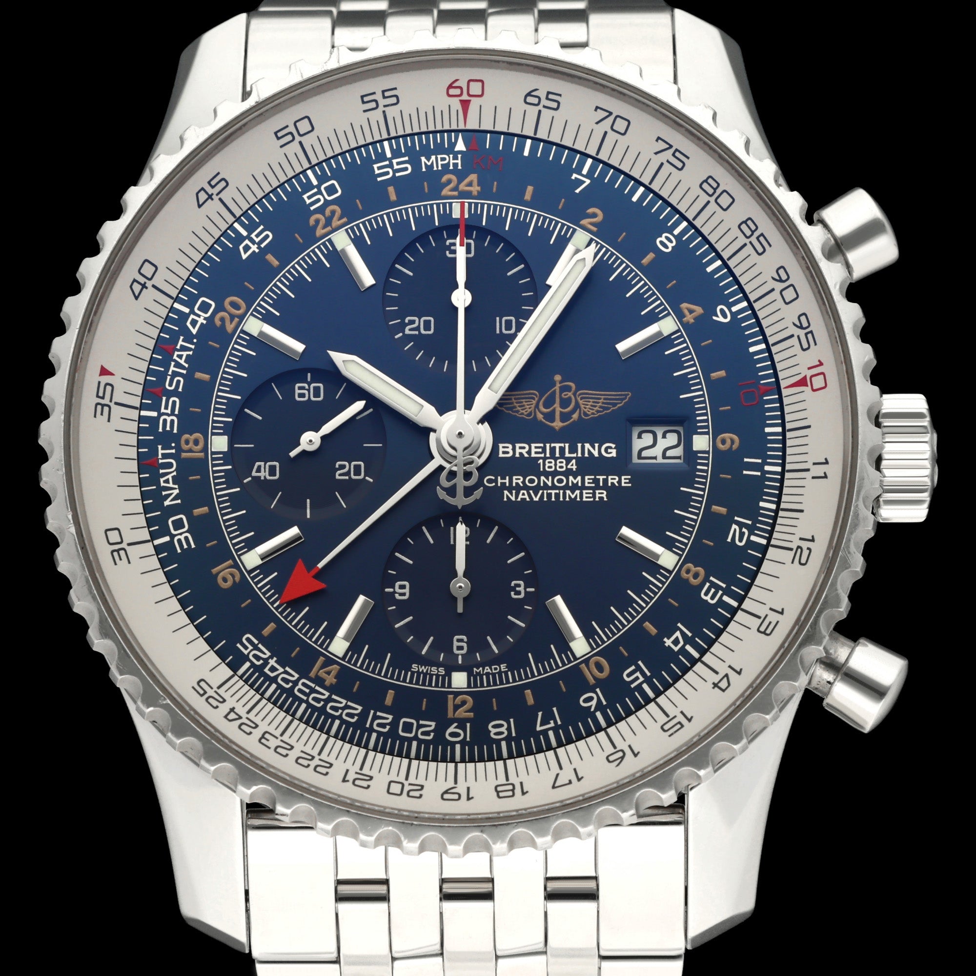 Breitling Navitimer World A24322- 2018 - Breitling horloge - Breitling kopen - Breitling heren horloge - Trophies Watches