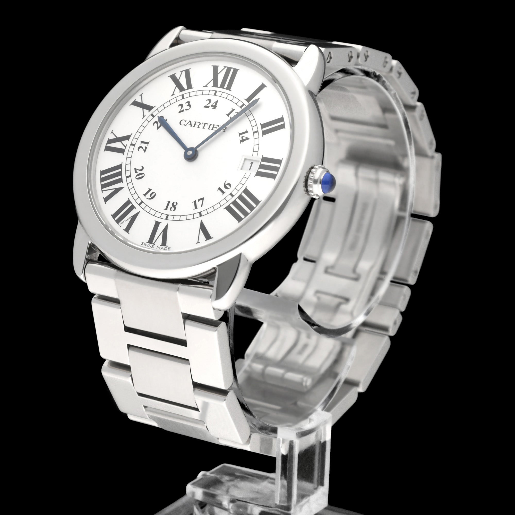 Cartier Ronde Solo de Cartier  W6701005 - Cartier horloge - Cartier kopen - Cartier heren horloge - Trophies Watches