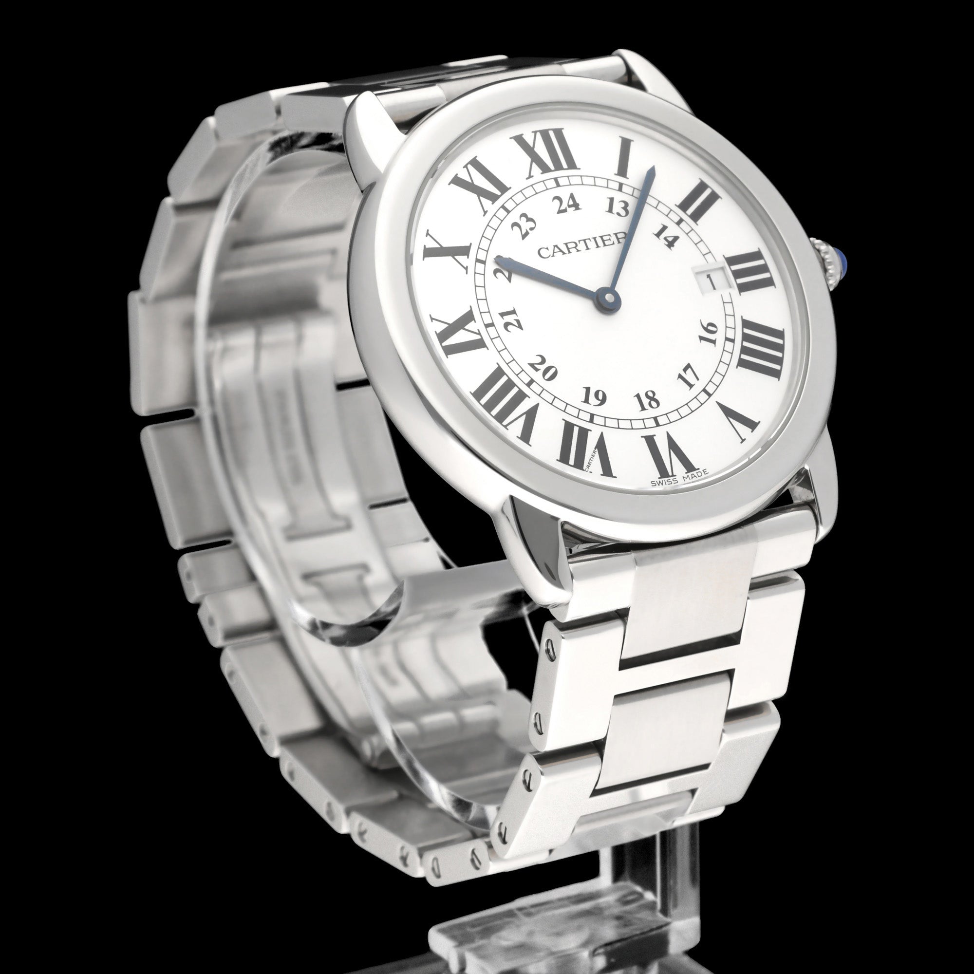 Cartier Ronde Solo de Cartier  W6701005 - Cartier horloge - Cartier kopen - Cartier heren horloge - Trophies Watches