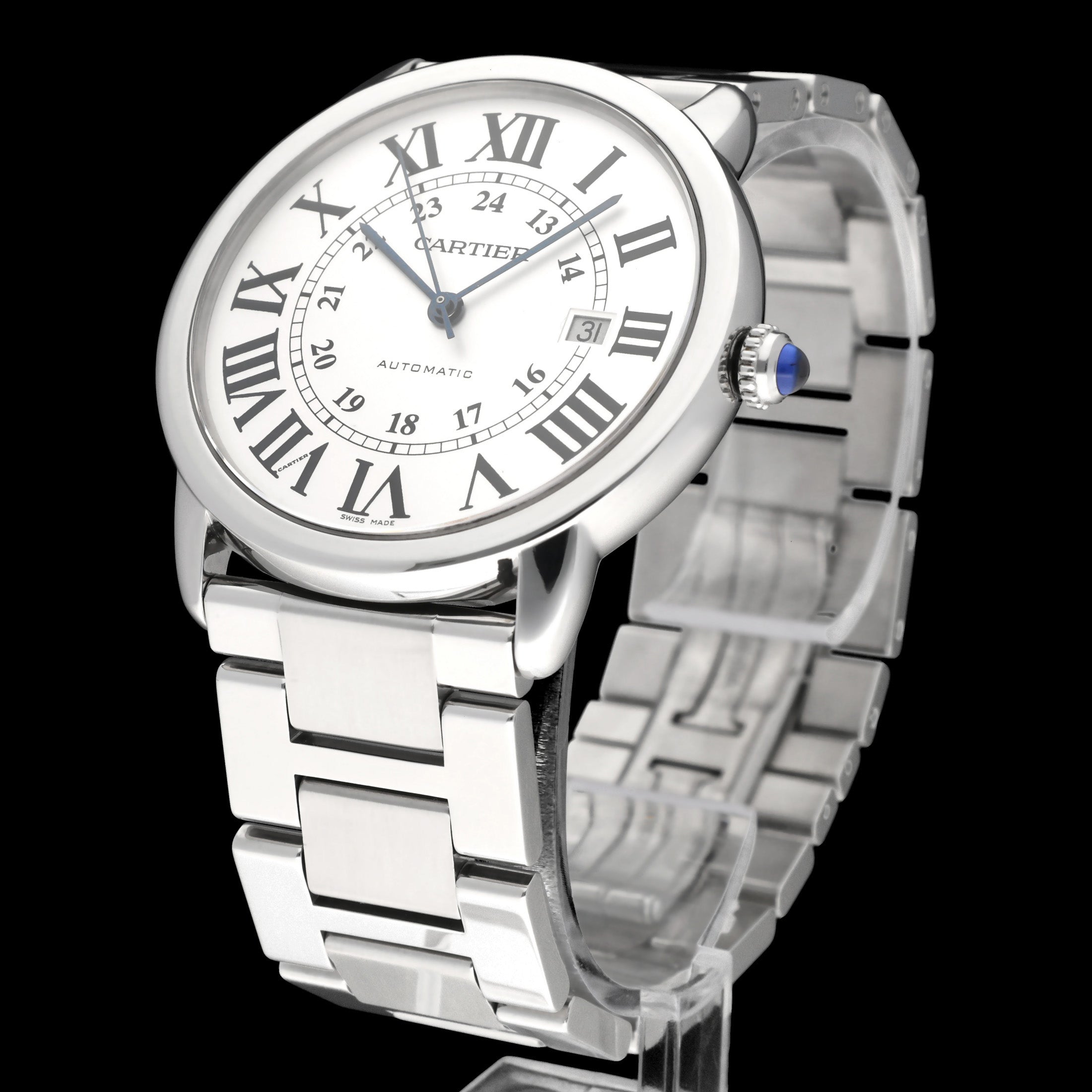 Cartier Ronde Solo de Cartier  W6701011 - Cartier horloge - Cartier kopen - Cartier heren horloge - Trophies Watches