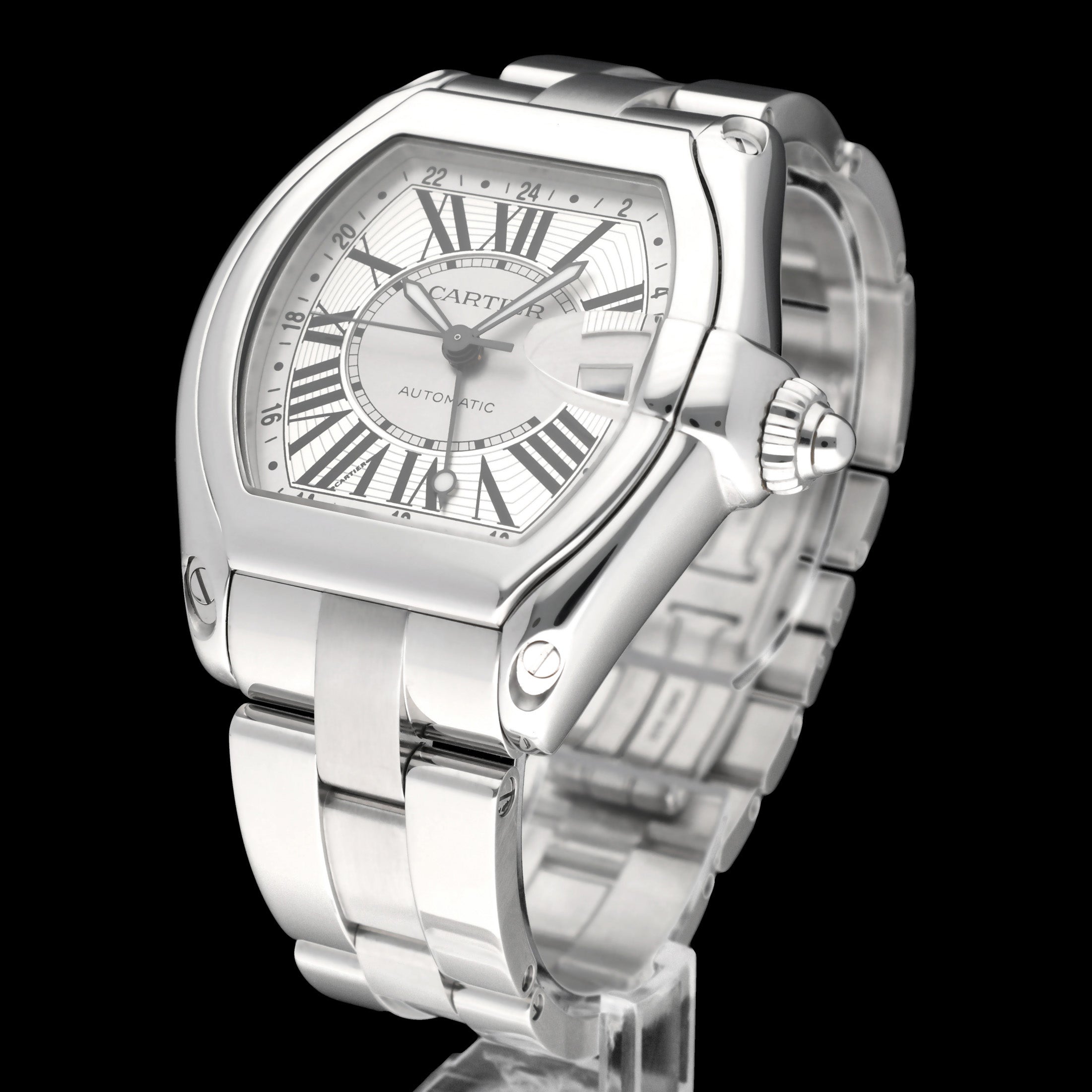 Cartier Roadster GMT W62032X6 - Cartier horloge - Cartier kopen - Cartier heren horloge - Trophies Watches