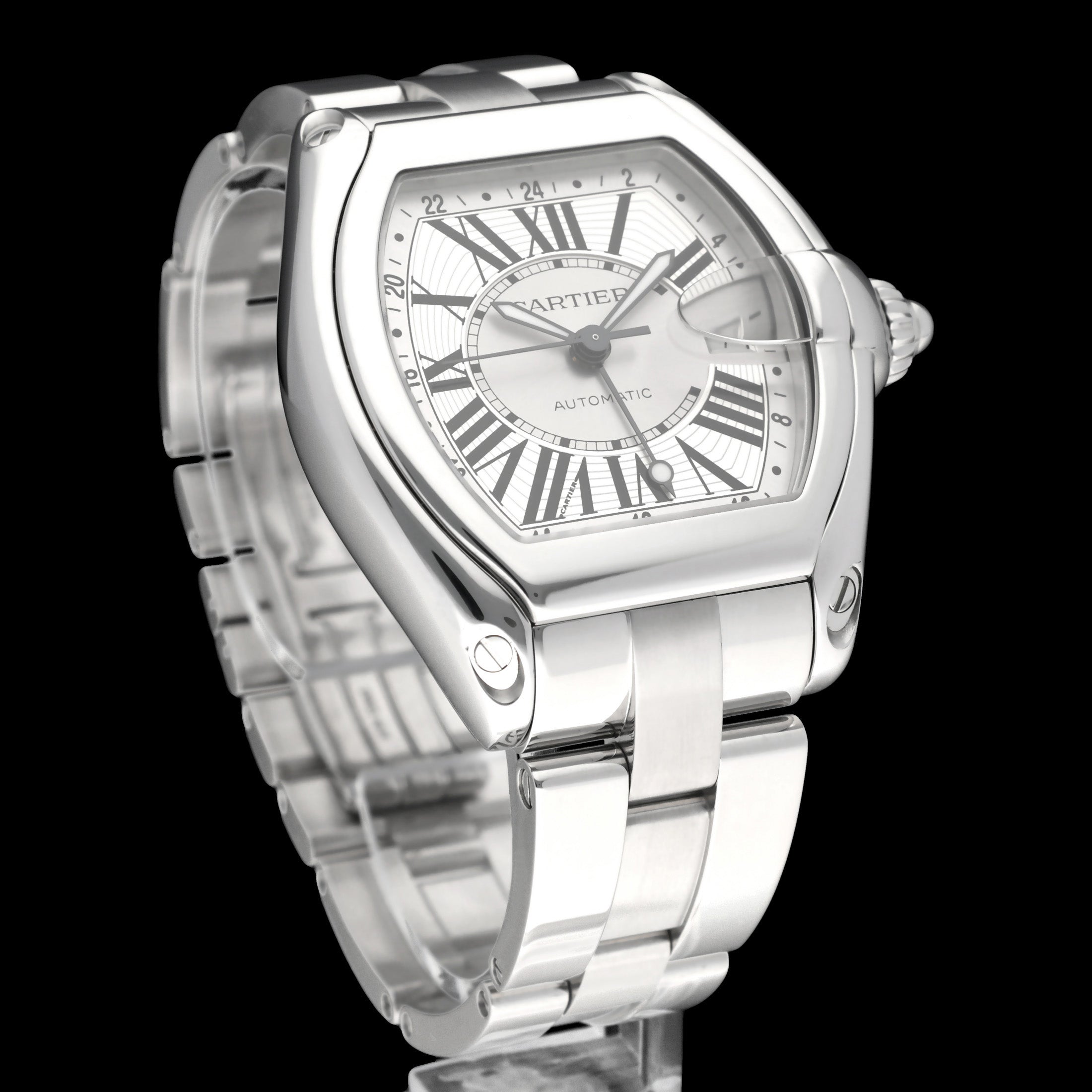 Cartier Roadster GMT W62032X6 - Cartier horloge - Cartier kopen - Cartier heren horloge - Trophies Watches