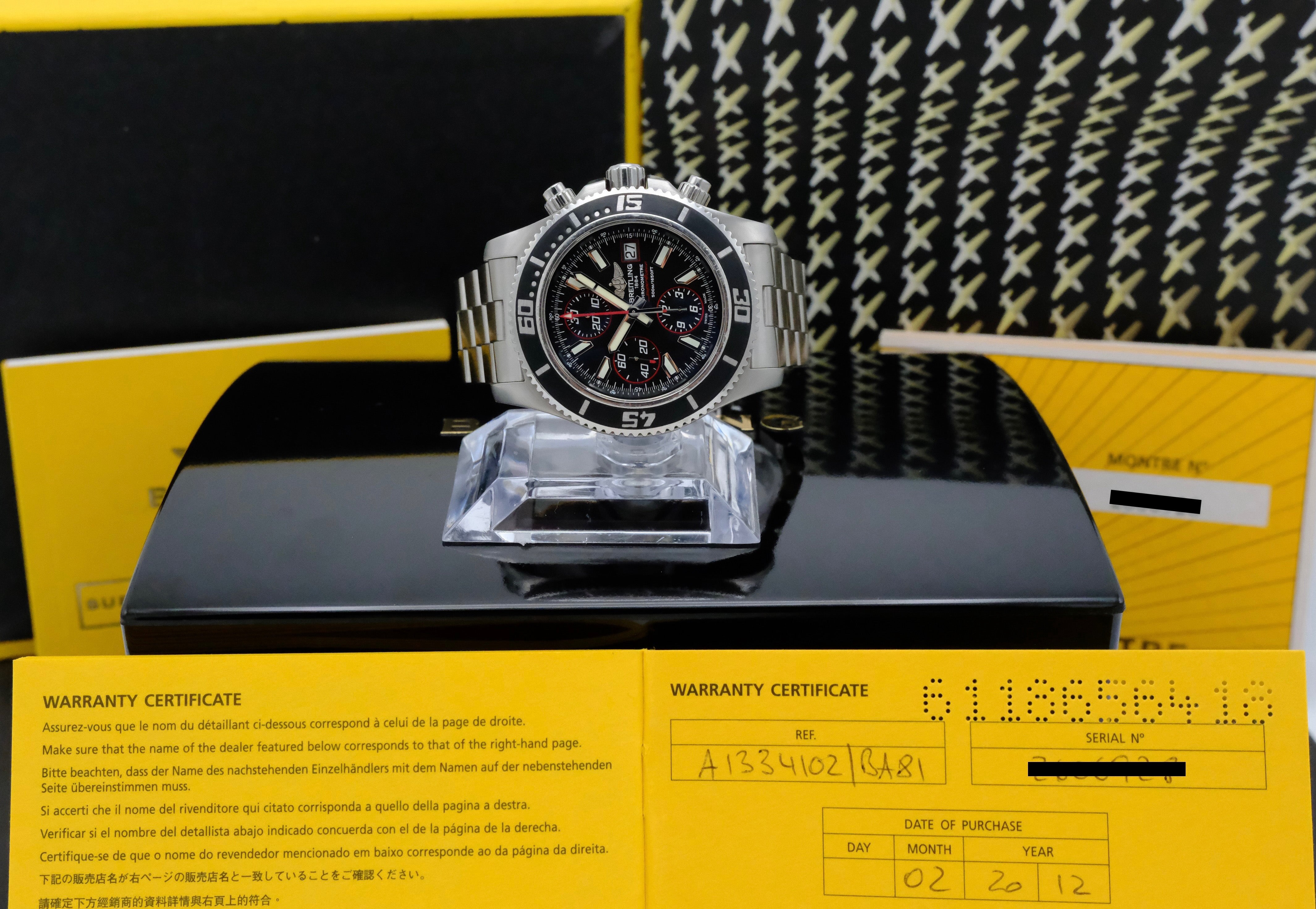 Breitling Superocean Chronograph II A13341, Box & Papers, 2012