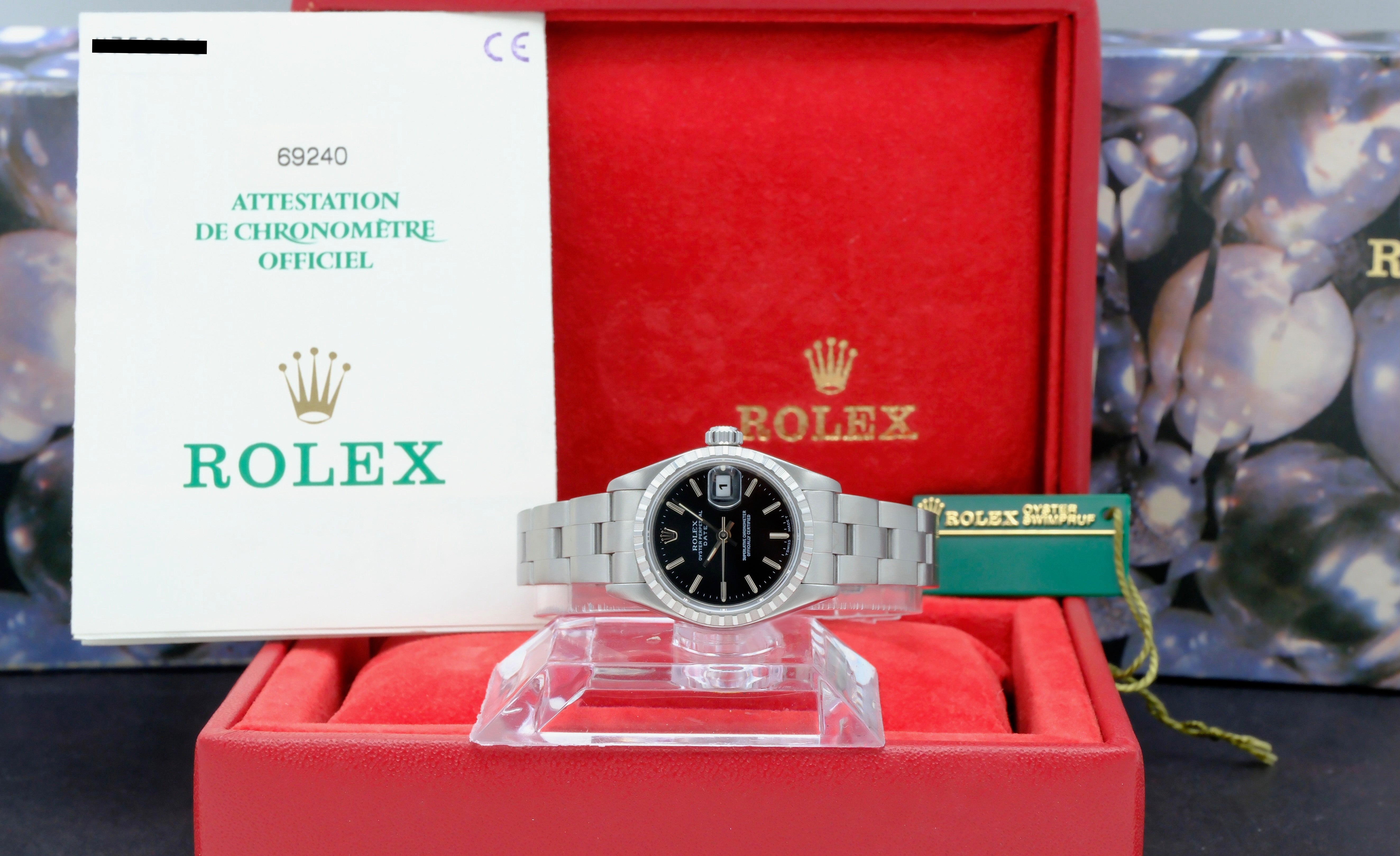 Rolex Oyster Perpetual Lady Date 69240 - 1999 - Rolex horloge - Rolex kopen - Rolex dames horloge - Trophies Watches