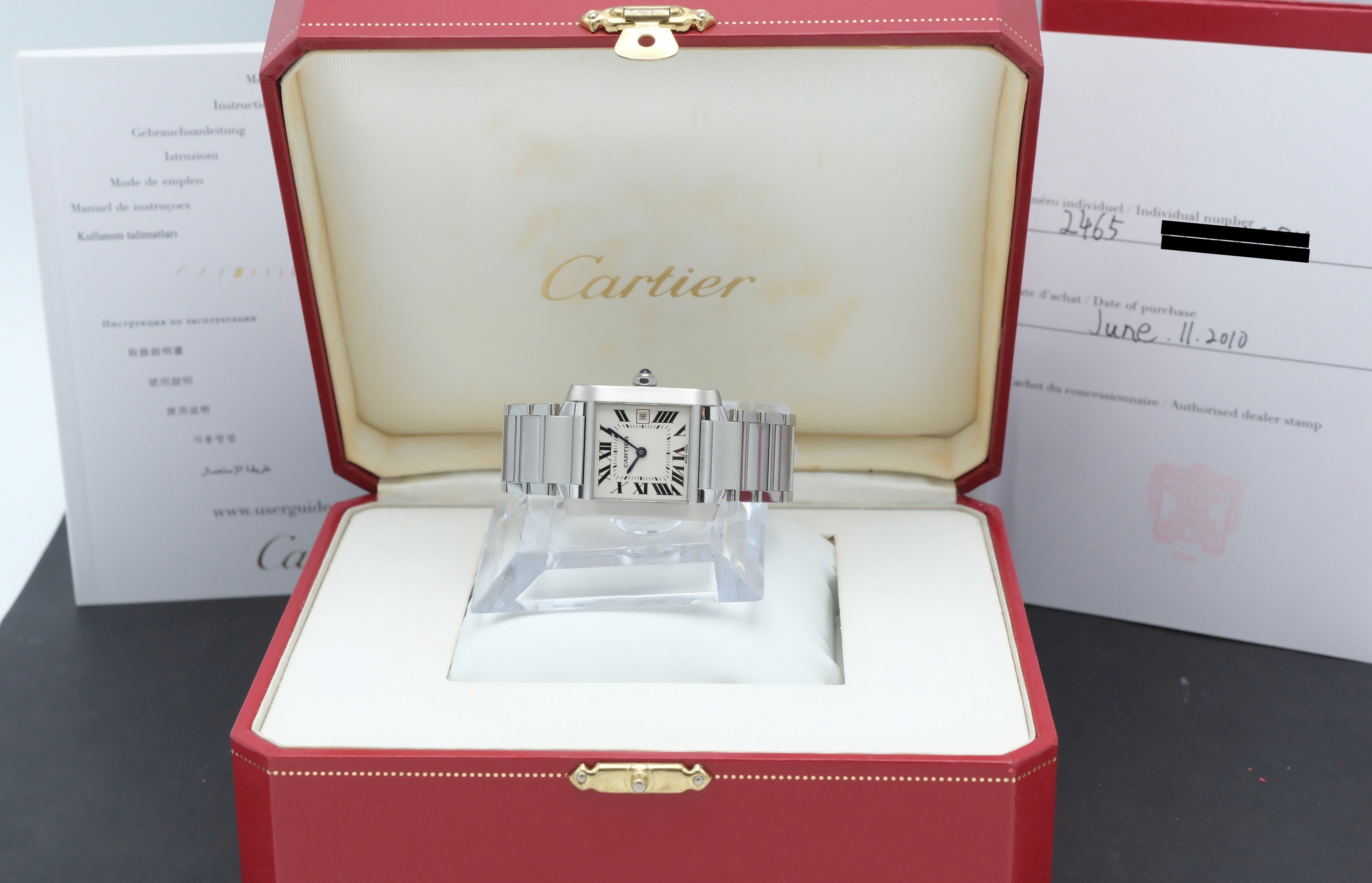 Cartier Tank Française 2465 - Cartier horloge - Cartier kopen - Cartier dames horloge - Trophies Watches