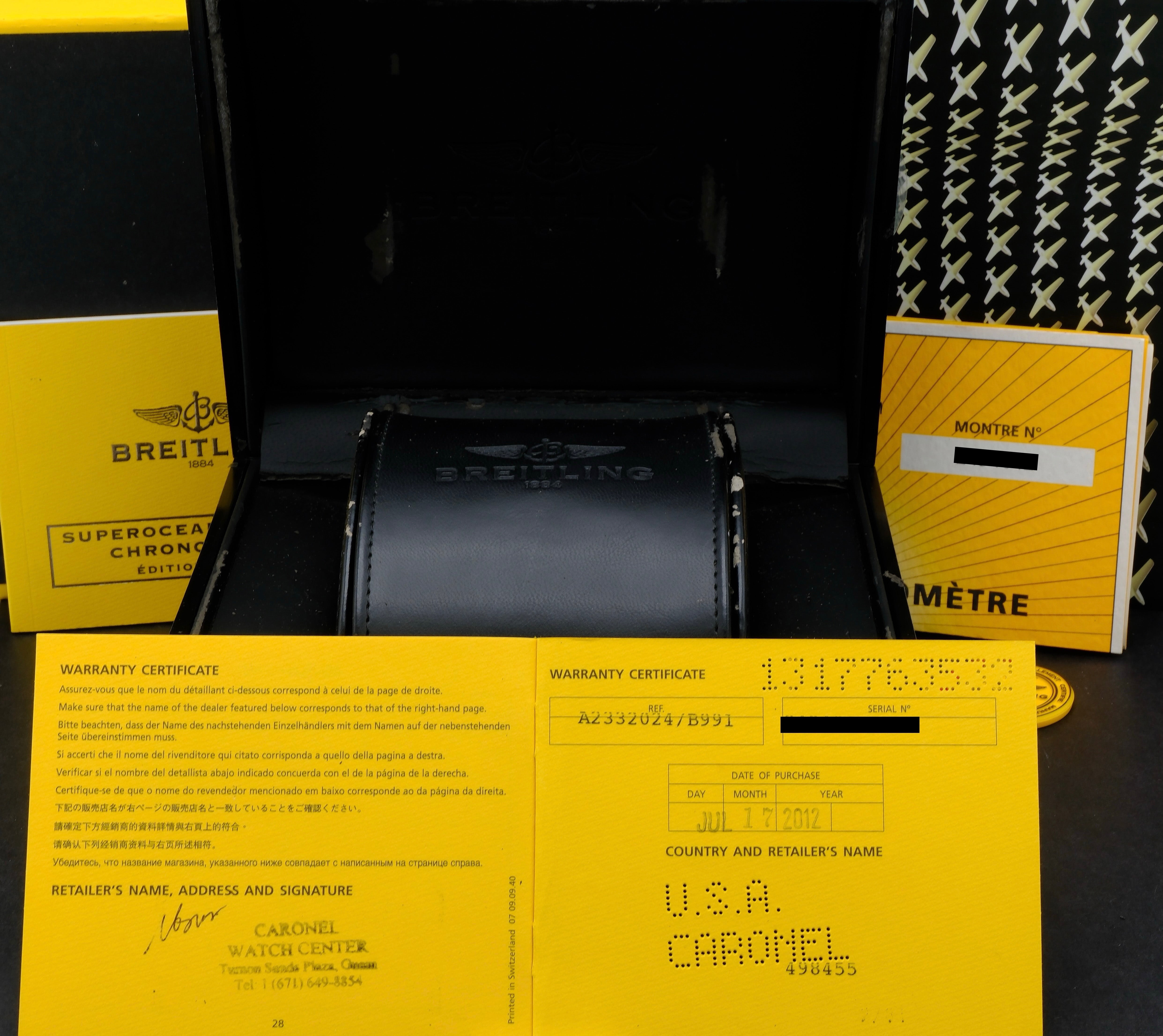 Breitling Superocean Heritage 46 A23320, Box & Papers, 2012