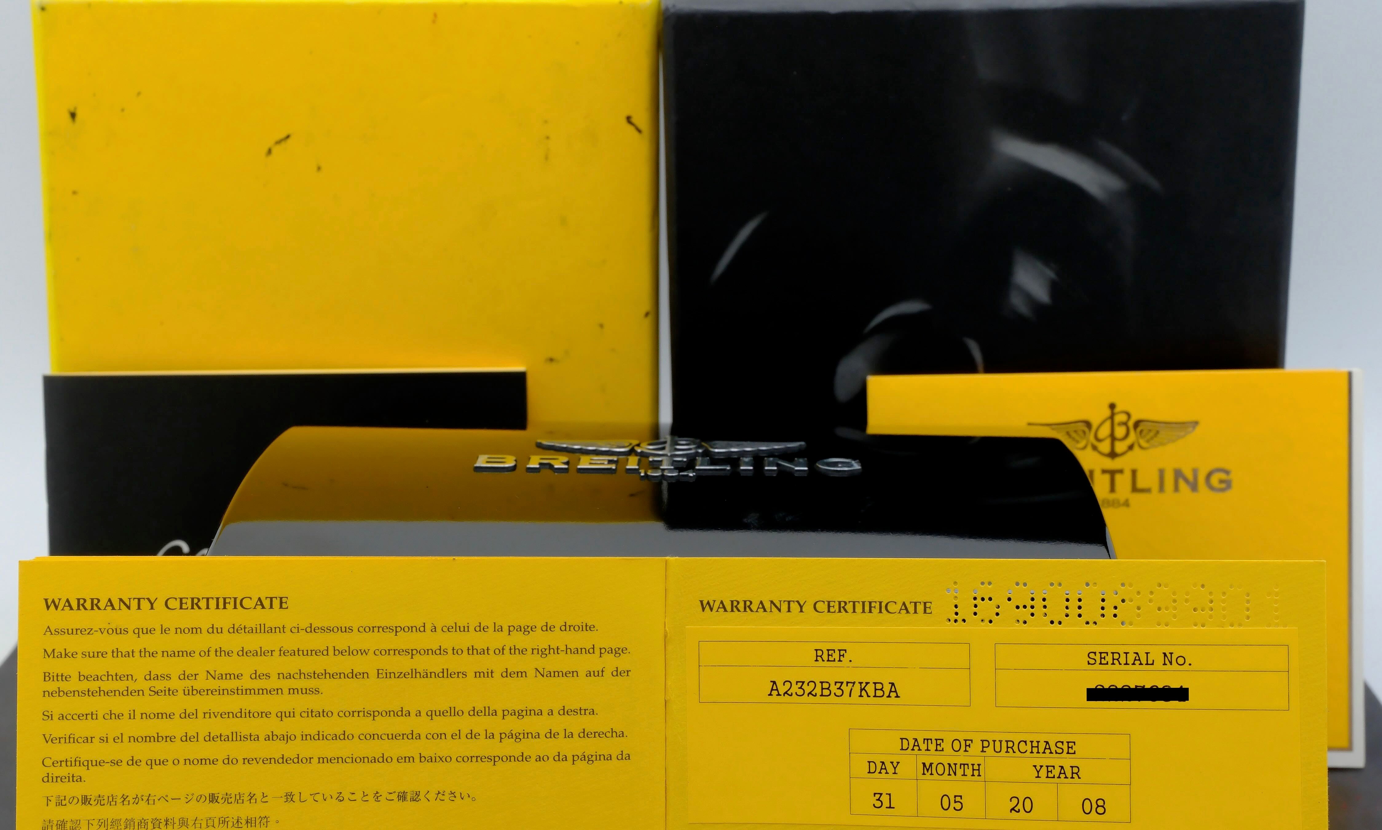 Breitling Navitimer A23322, Box & Papers, 2008