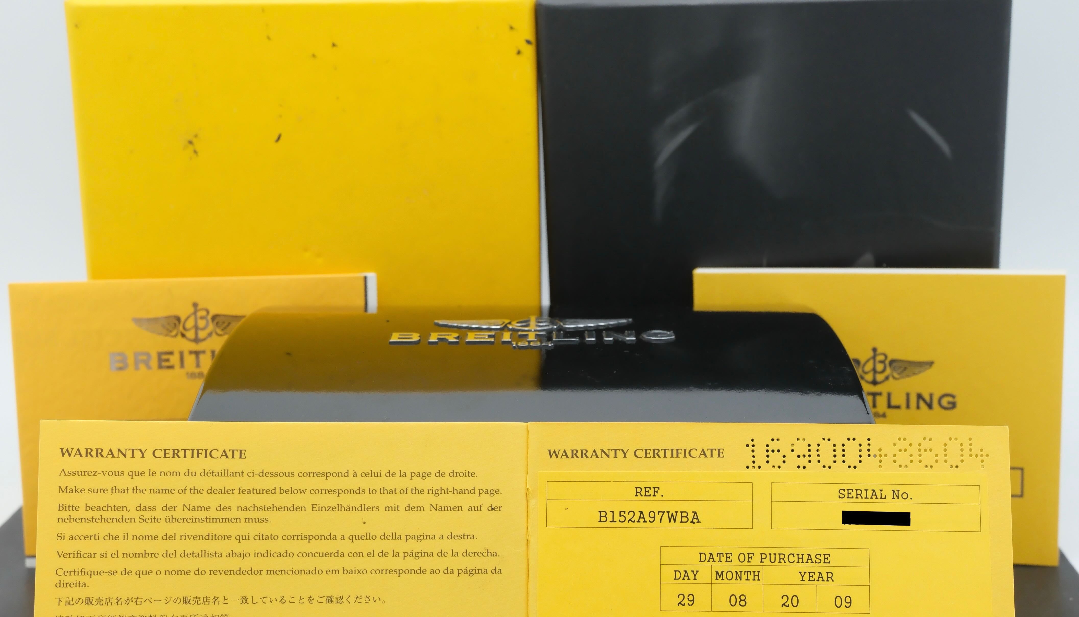 Breitling Chrono Cockpit B13358 "Mop Dial", Box & Papers, 2009